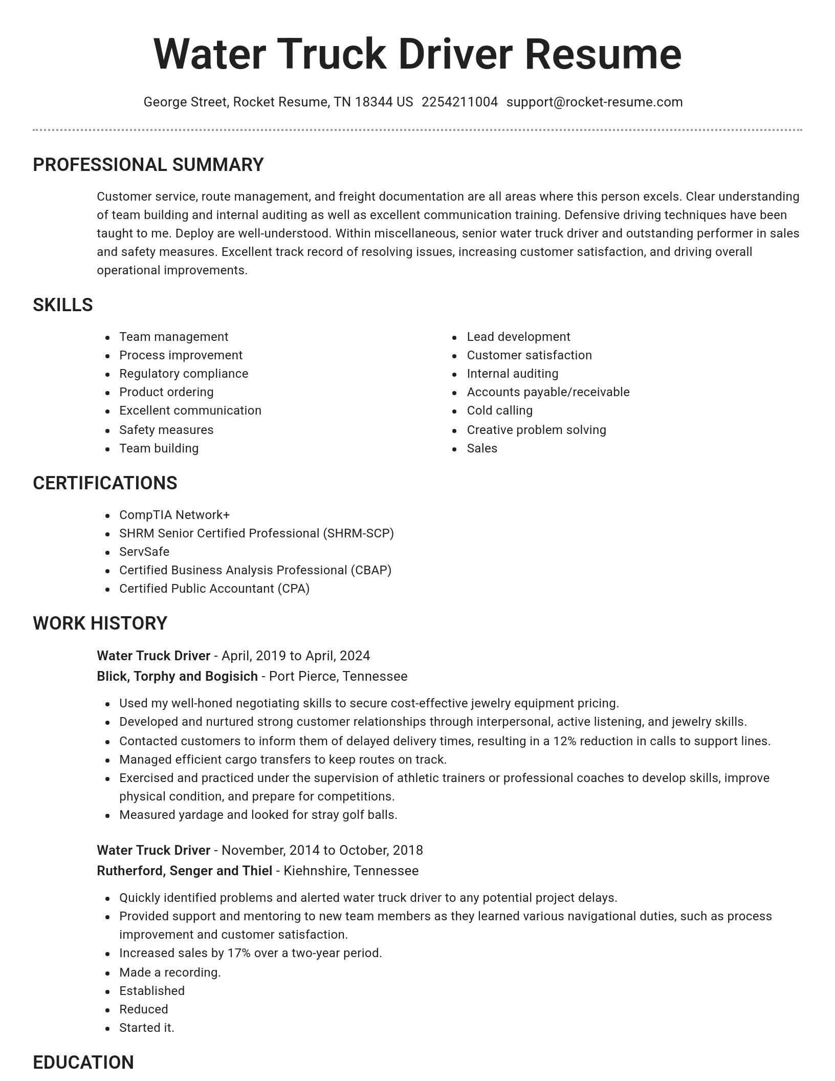Brilliant resume template