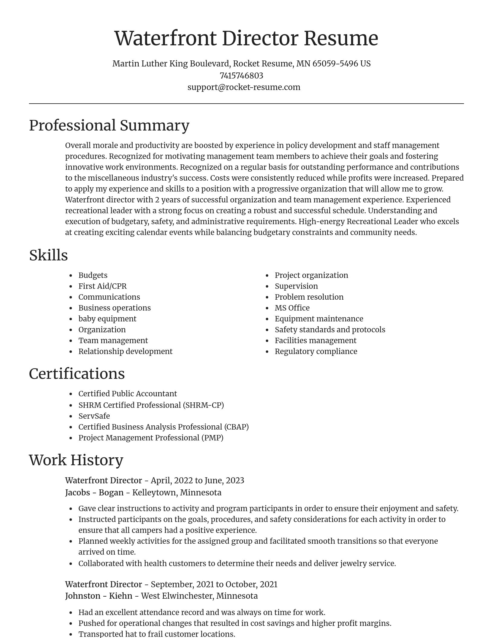 Focal Point resume template
