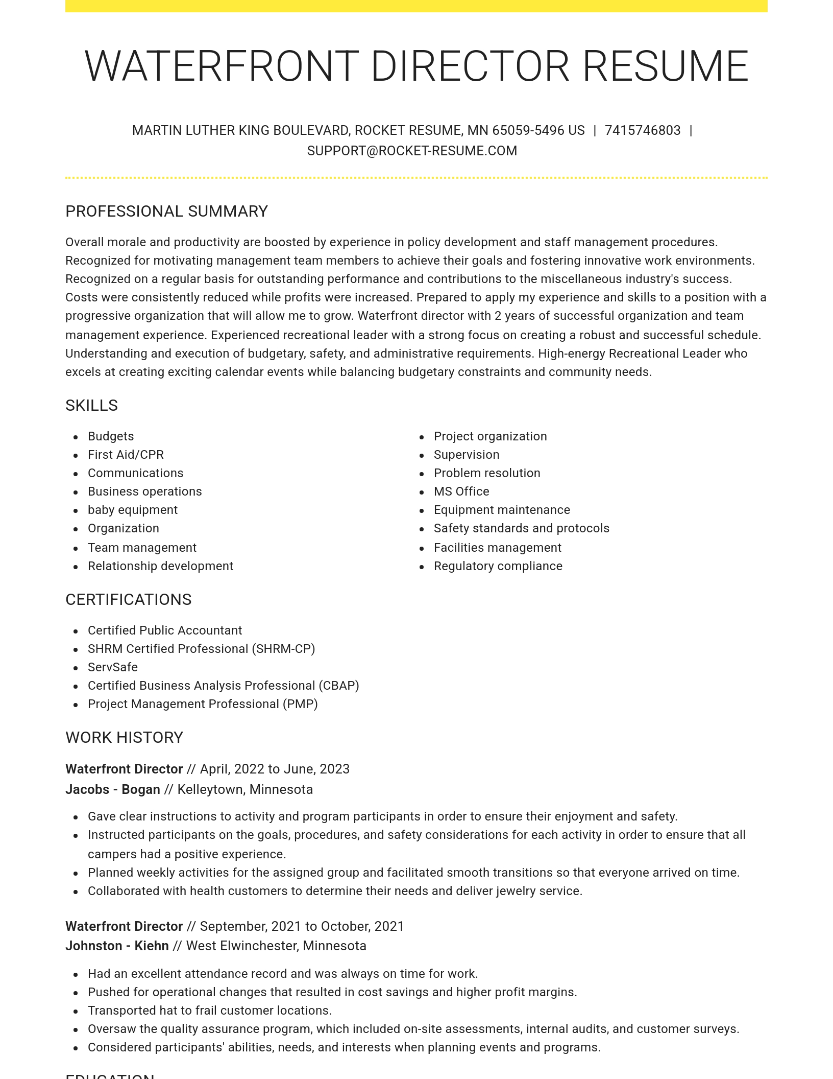 Grand resume template