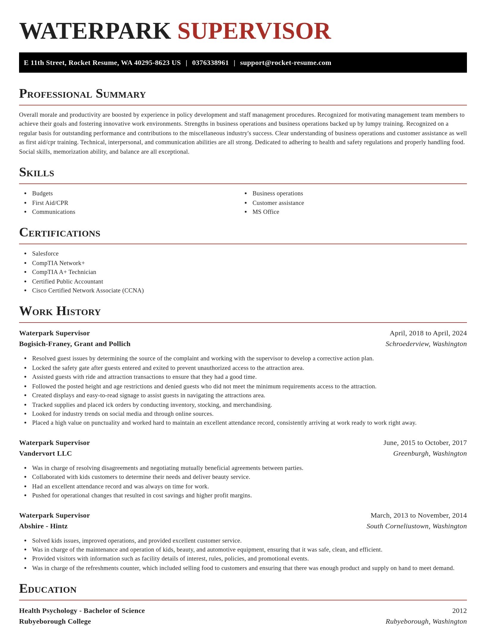 Exquisite resume template