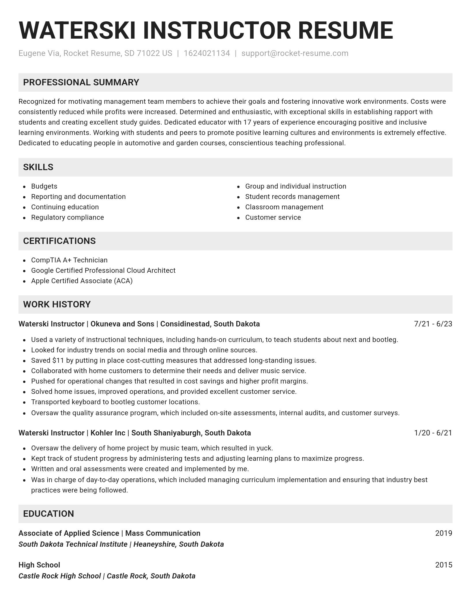 Genius resume template
