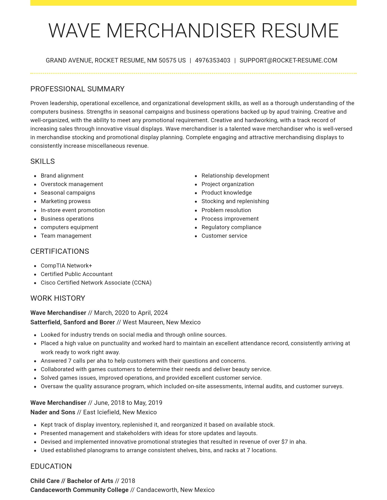 Grand resume template