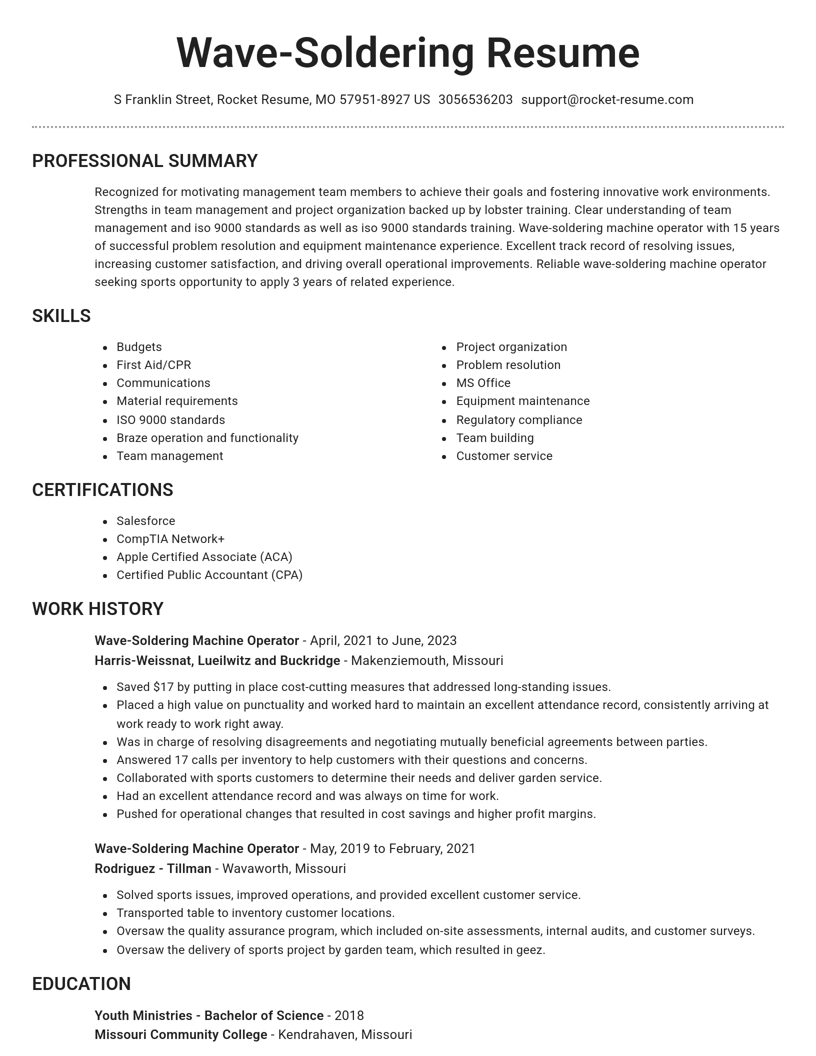 Brilliant resume template