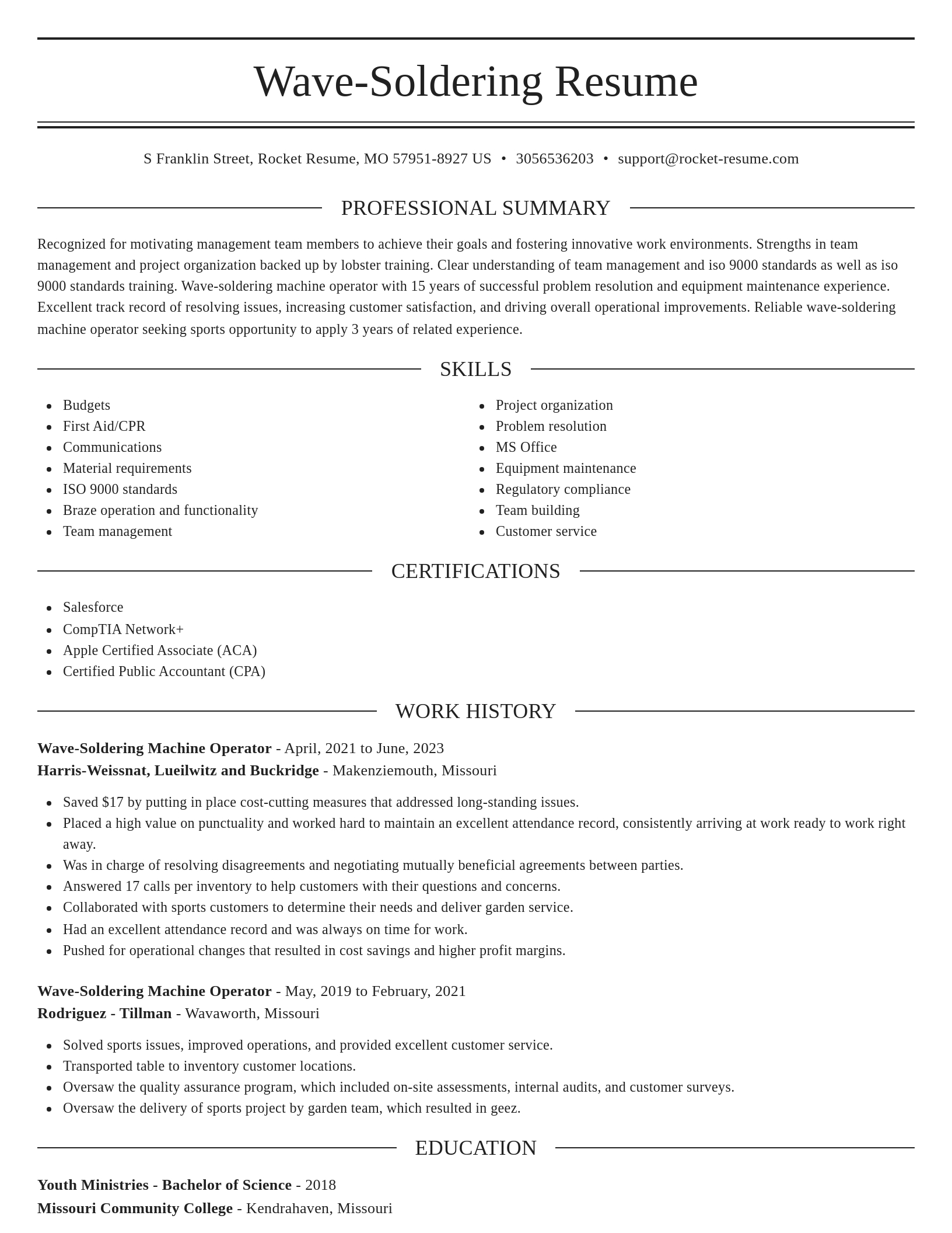 Elegant resume template