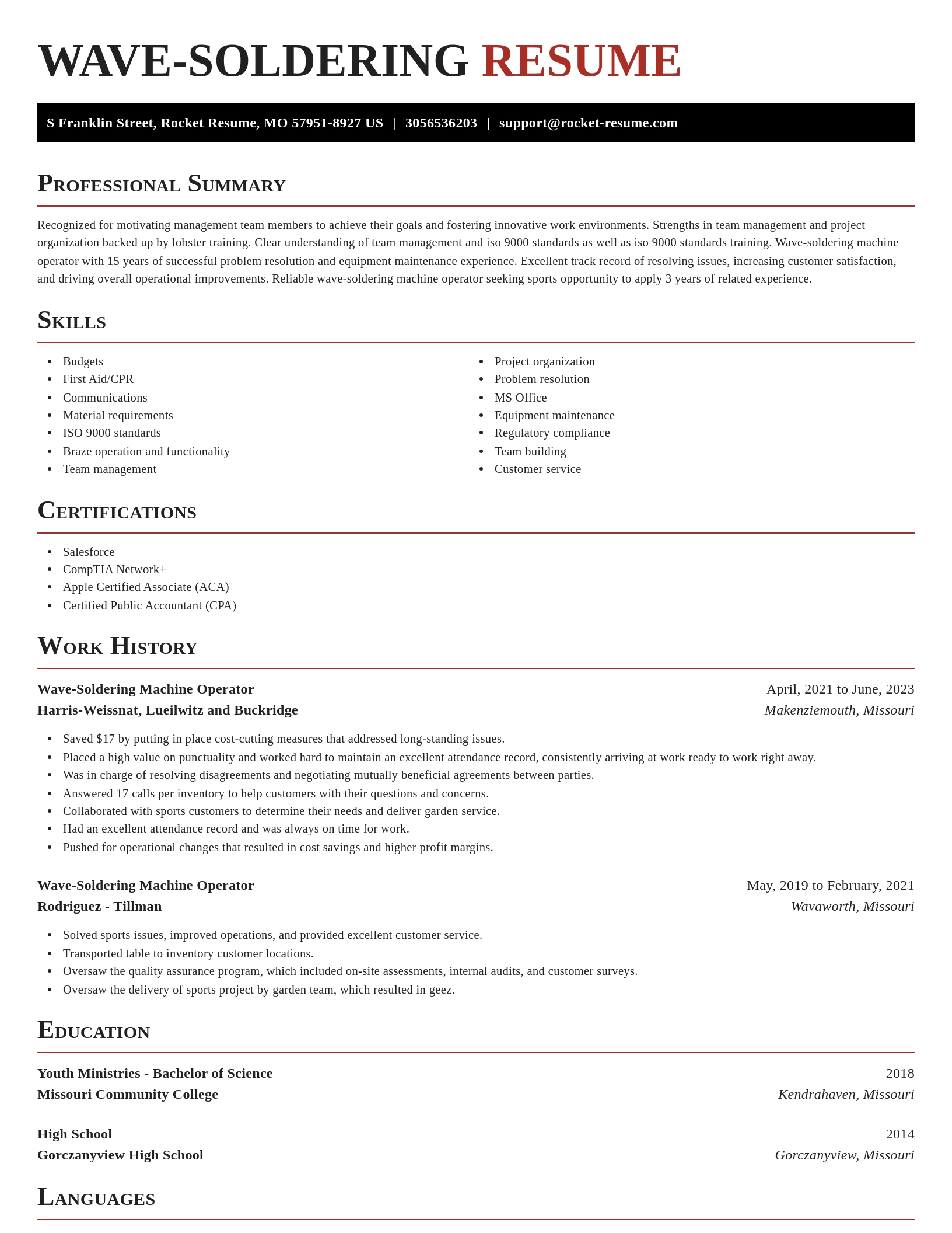 Exquisite resume template