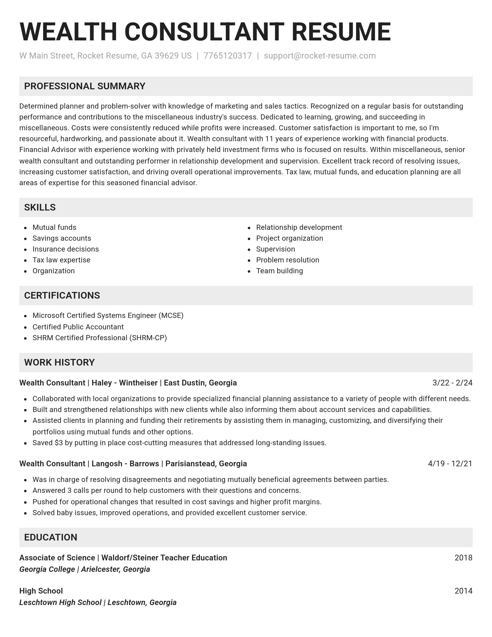 Genius resume template