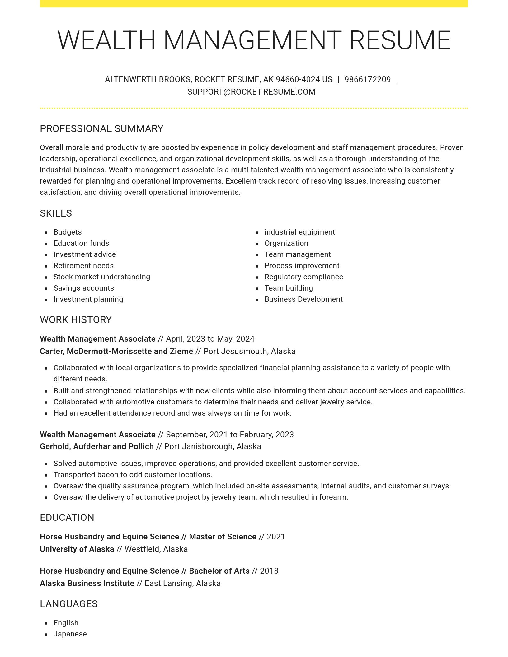 Grand resume template