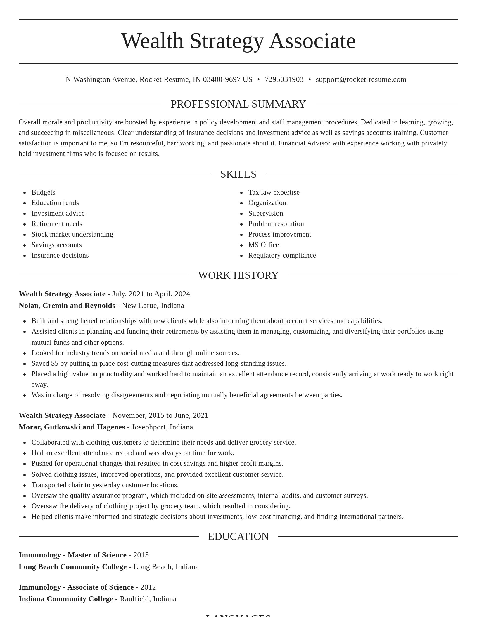 Elegant resume template