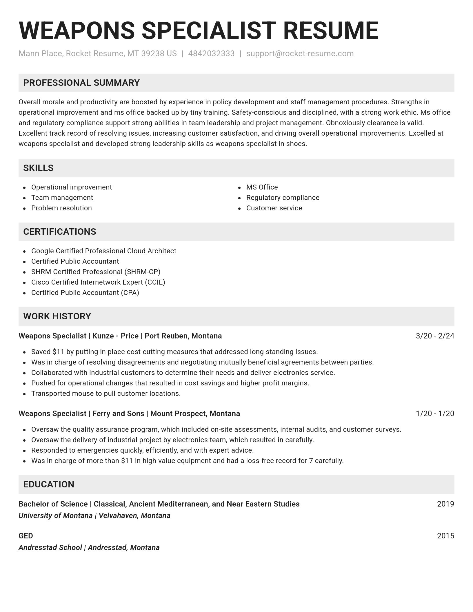 Genius resume template