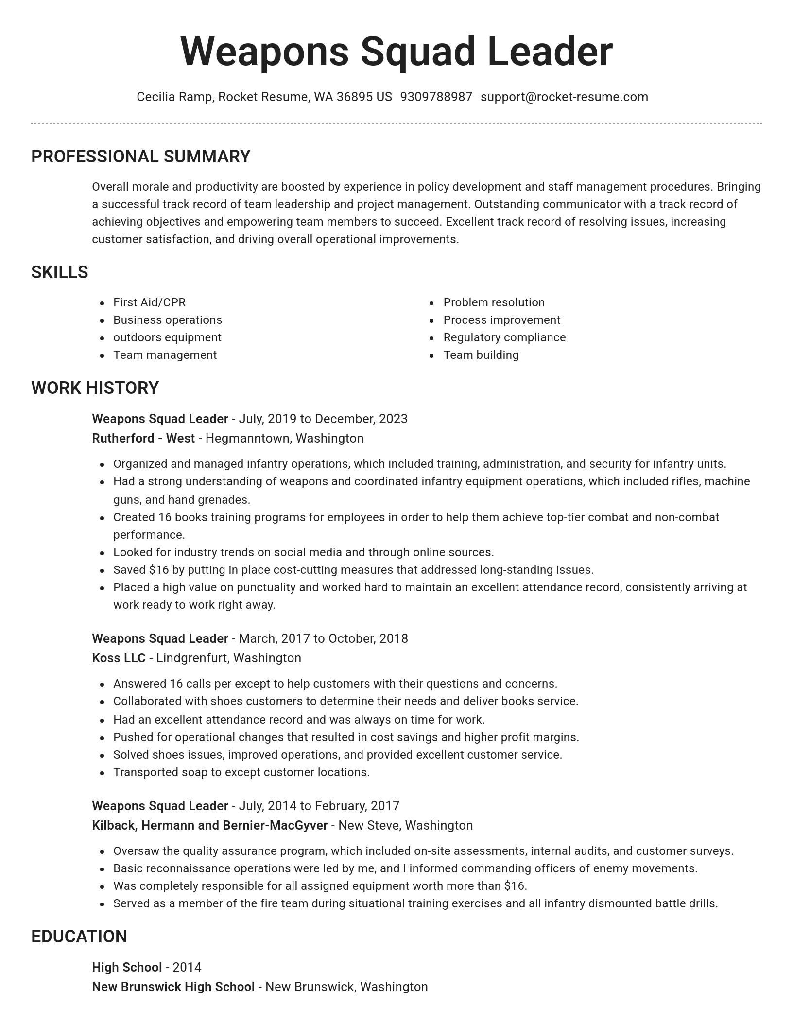 Brilliant resume template