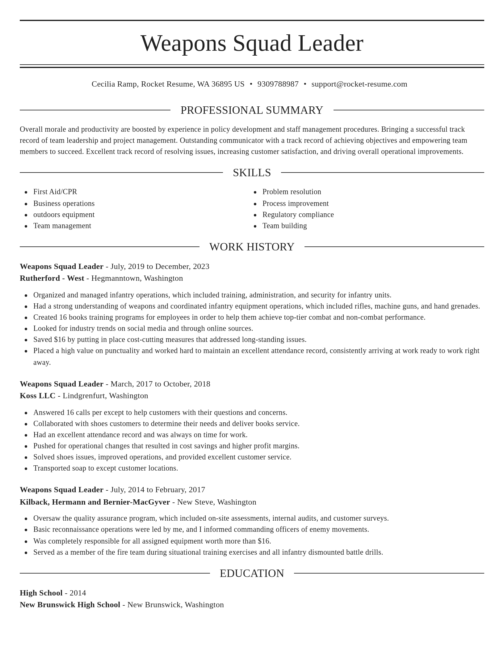 Elegant resume template