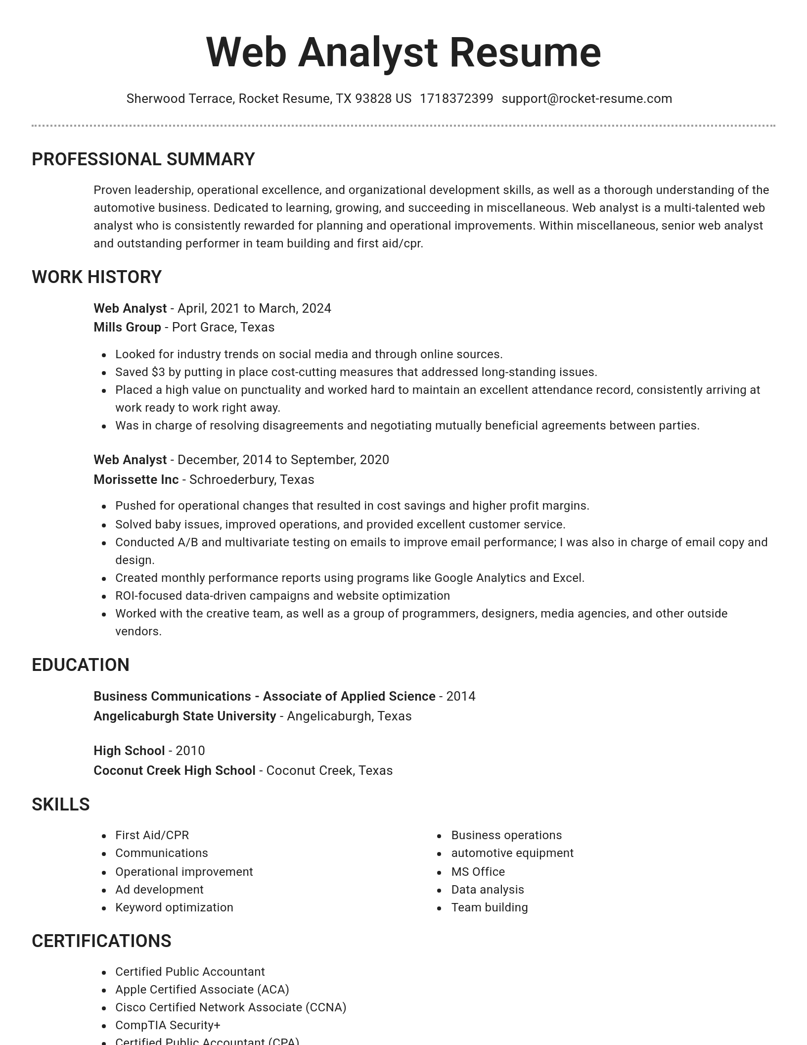 Brilliant resume template