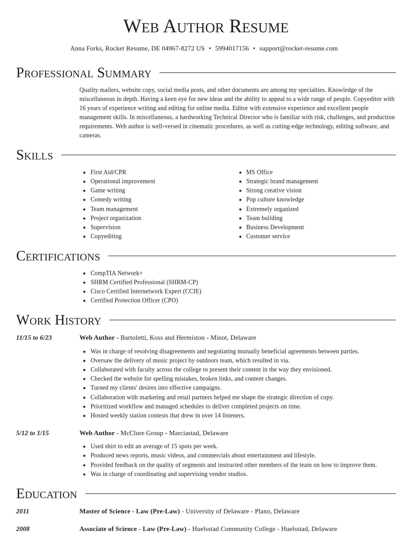 Director resume template