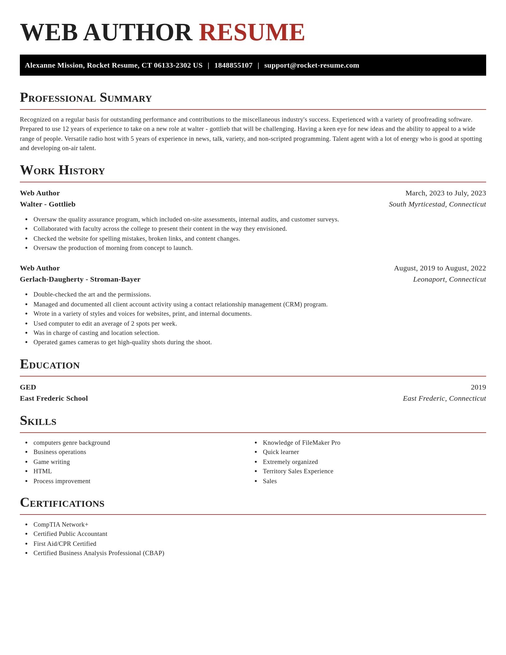 Exquisite resume template