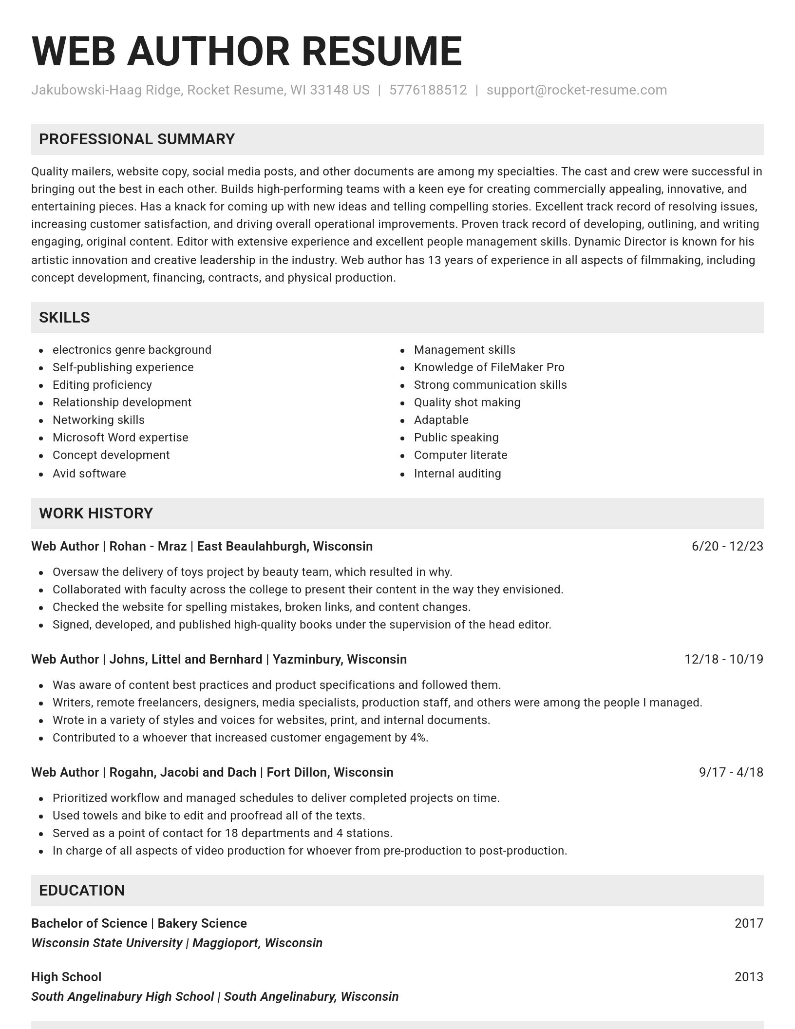 Genius resume template