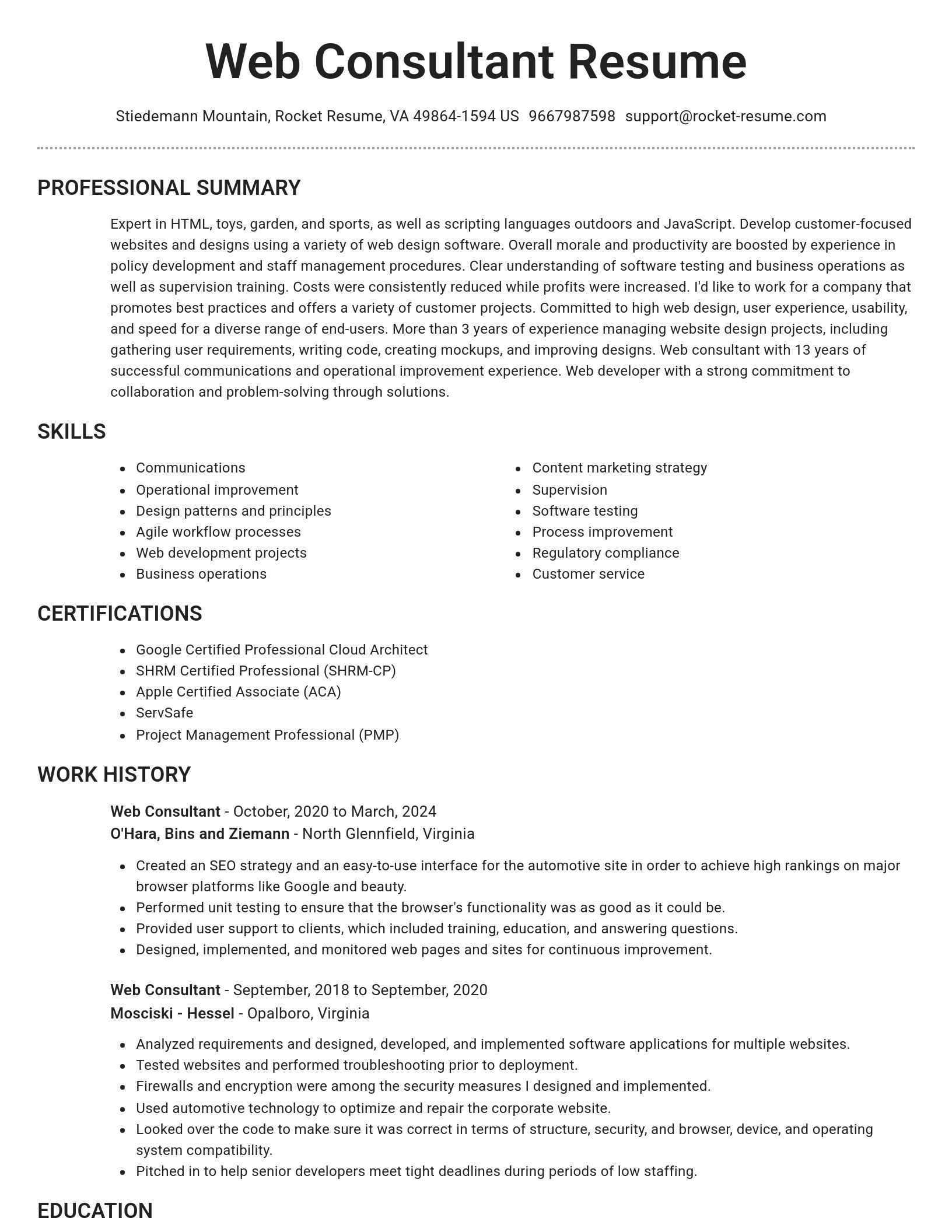 Brilliant resume template