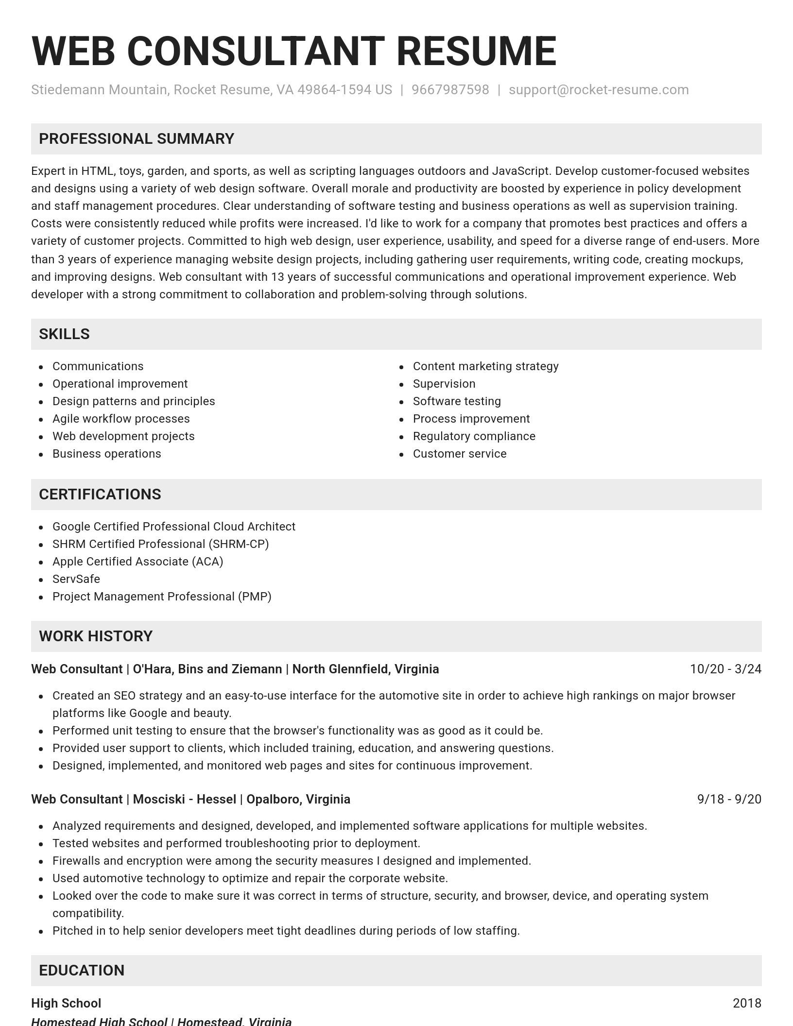 Genius resume template