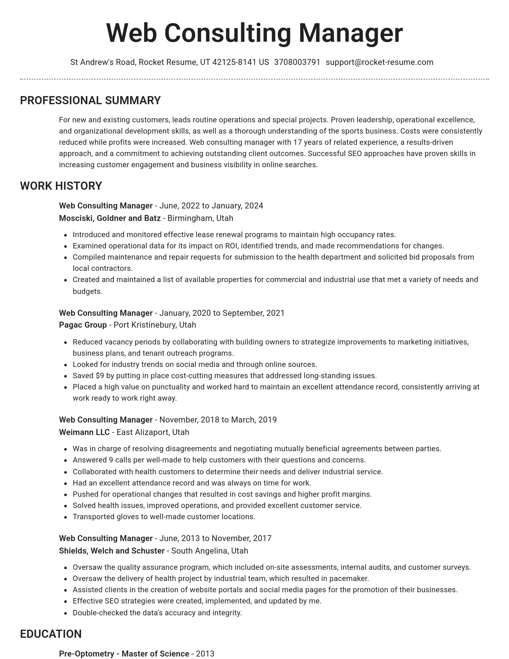 Brilliant resume template