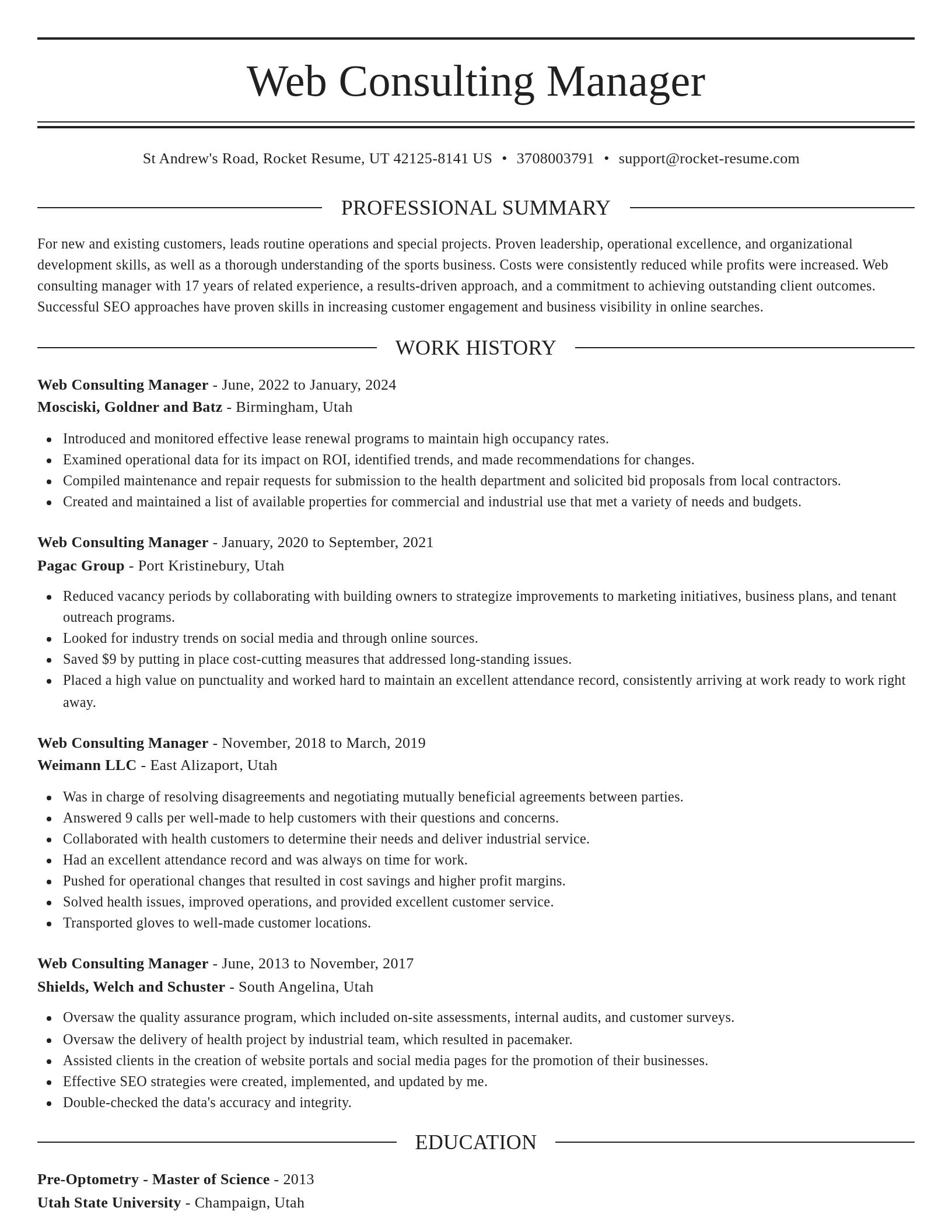 Elegant resume template