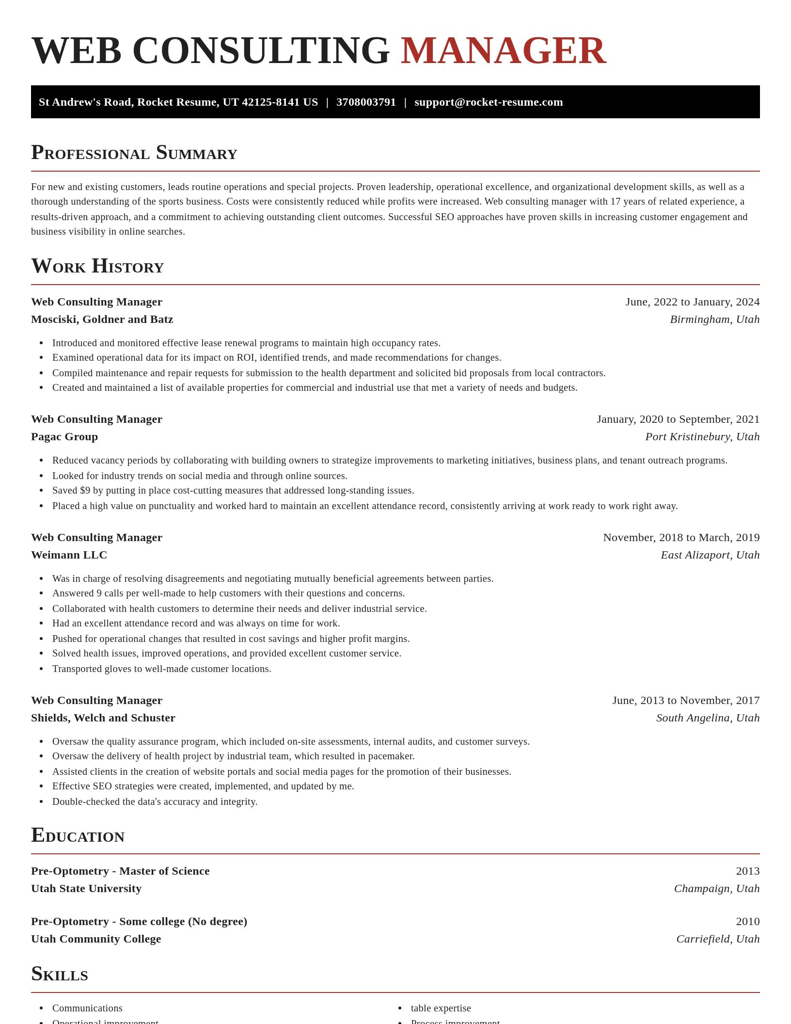 Exquisite resume template