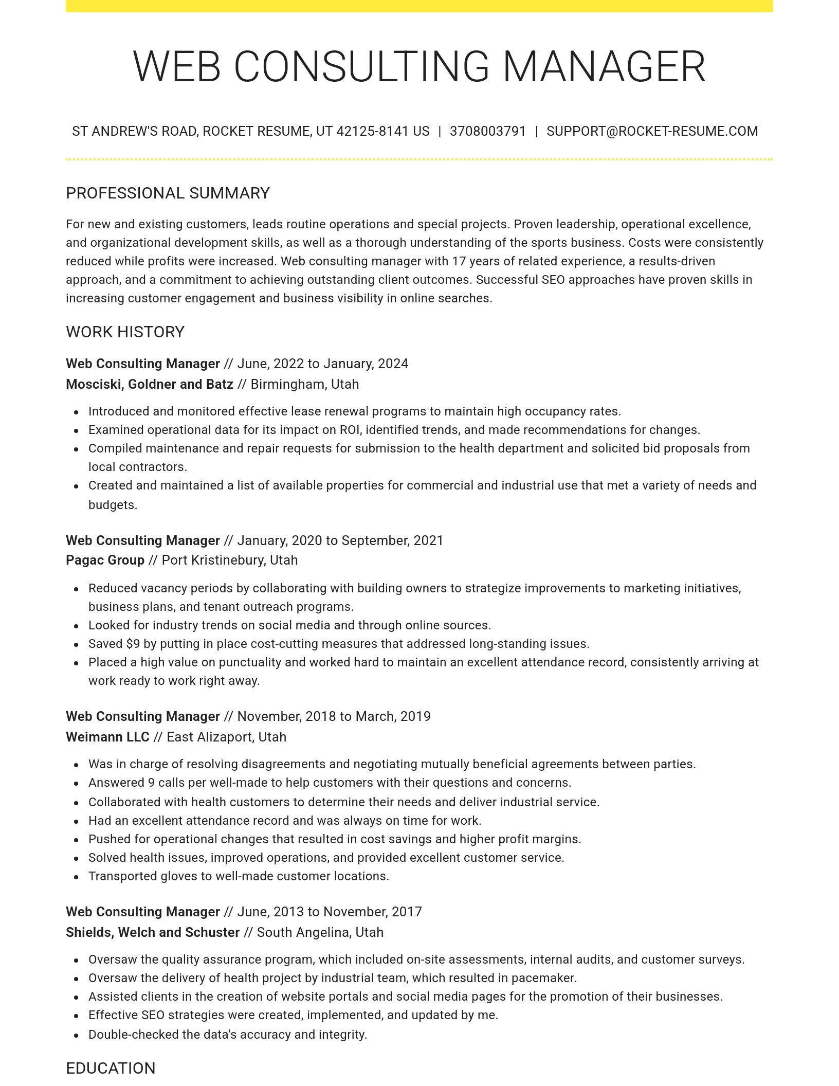 Grand resume template