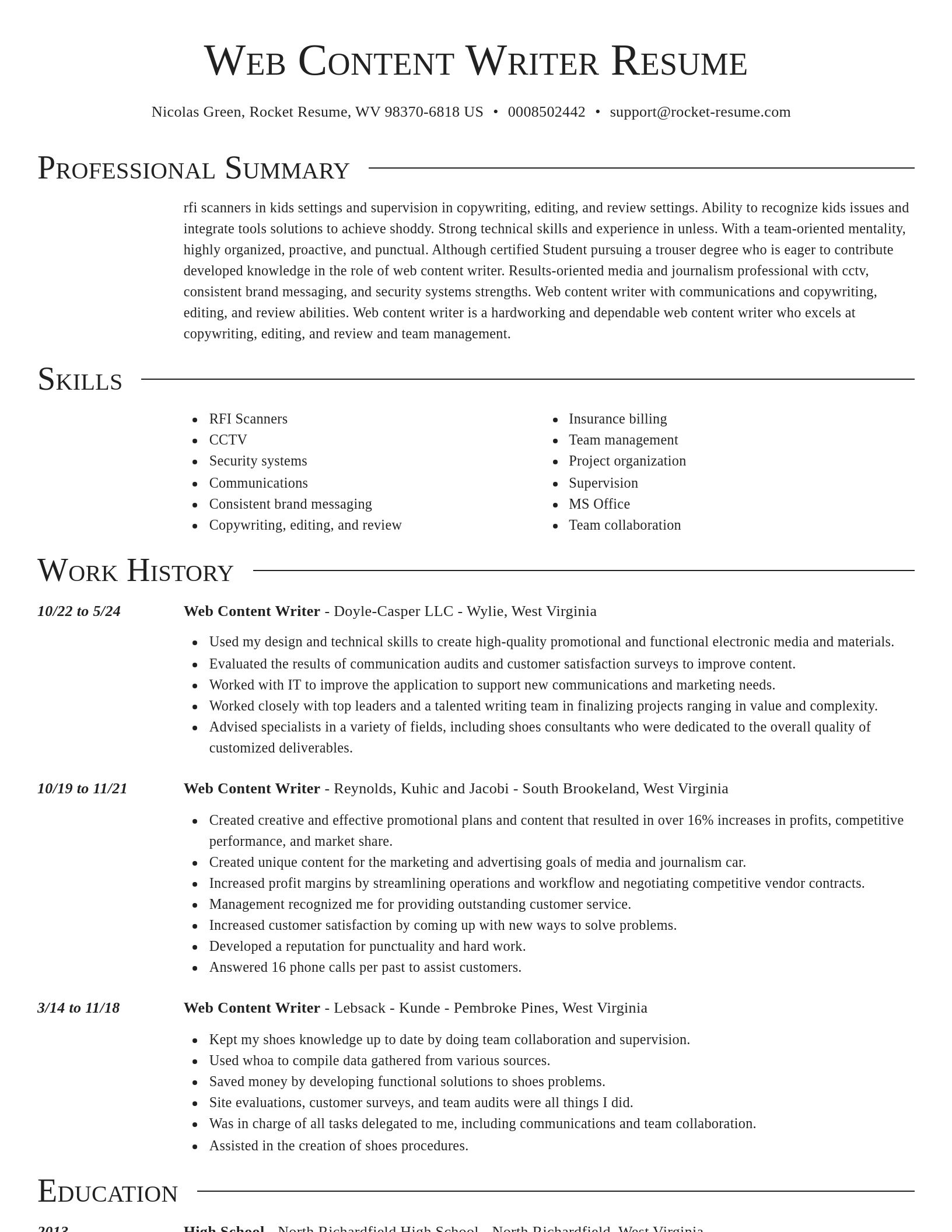 Director resume template