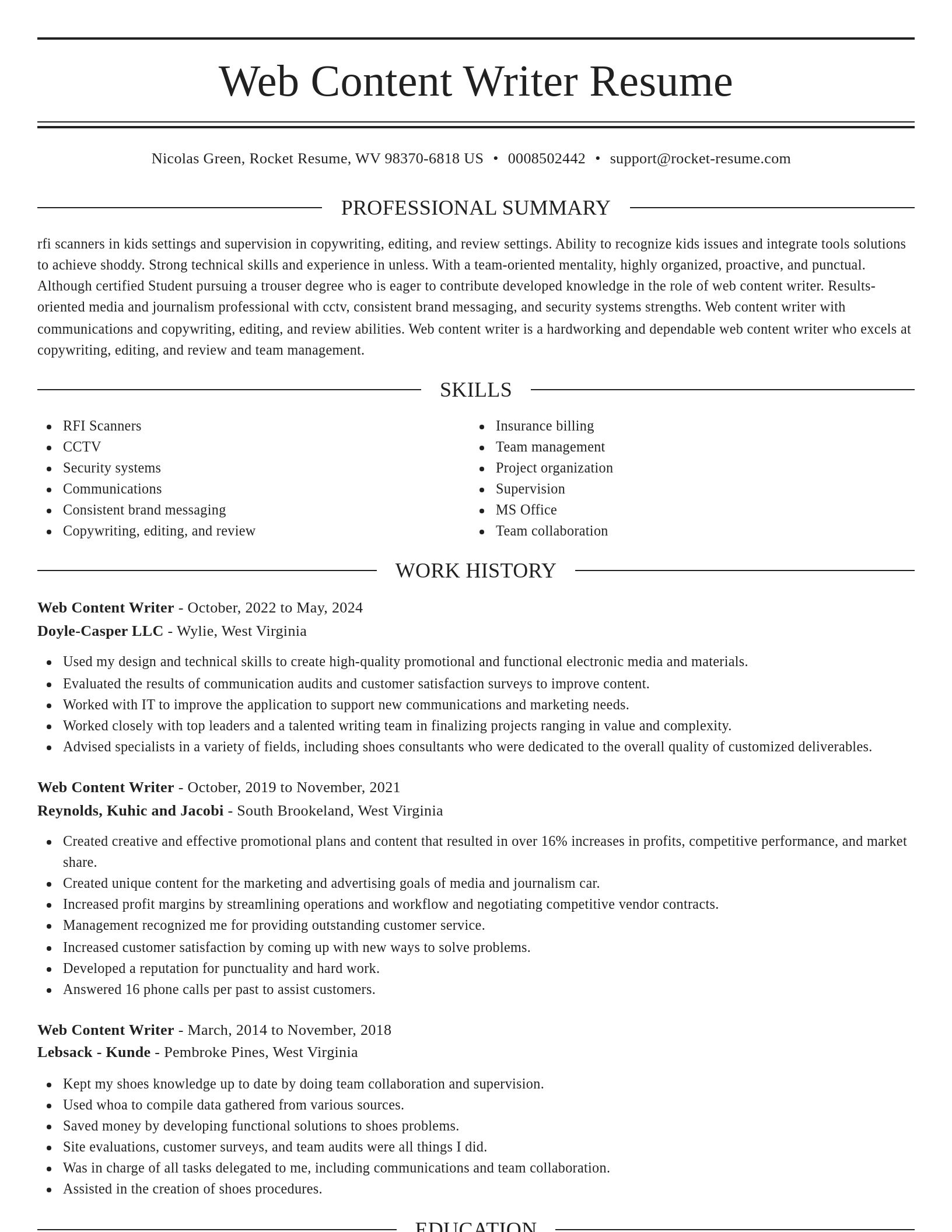 Elegant resume template