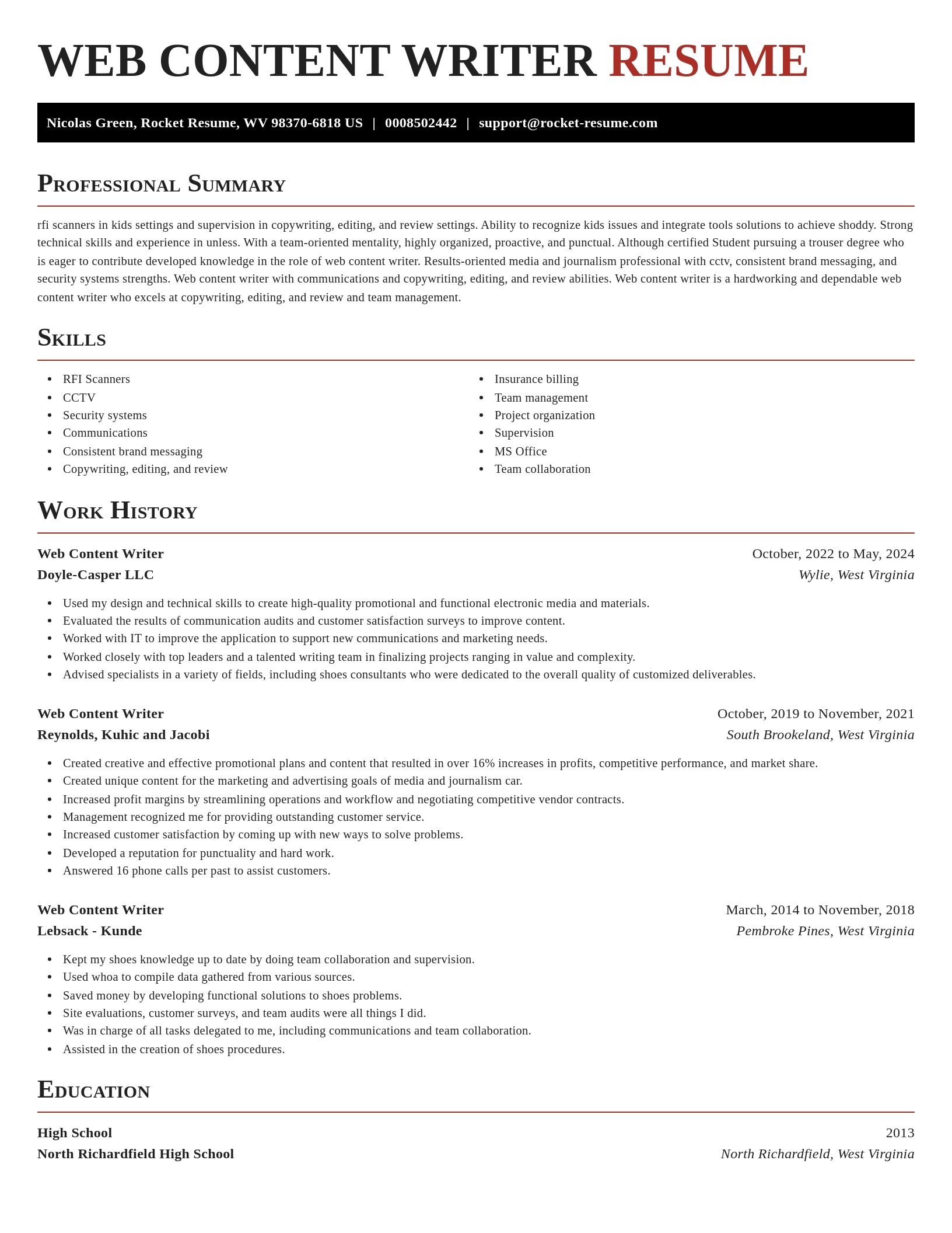 Exquisite resume template