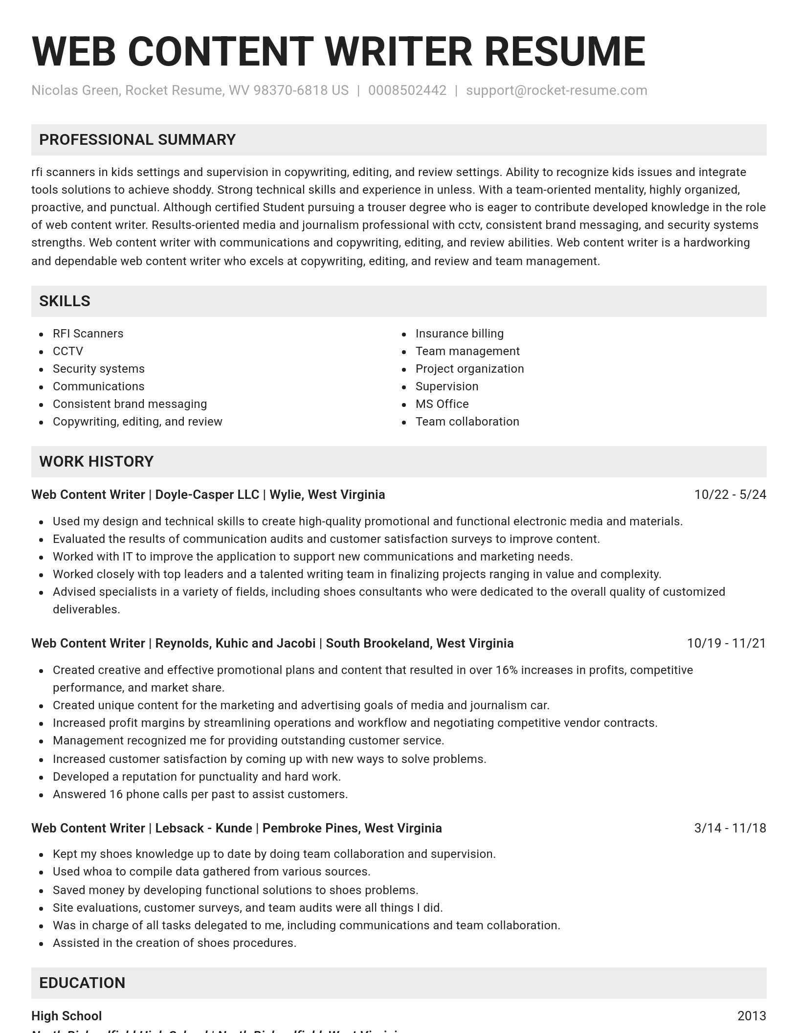 Genius resume template