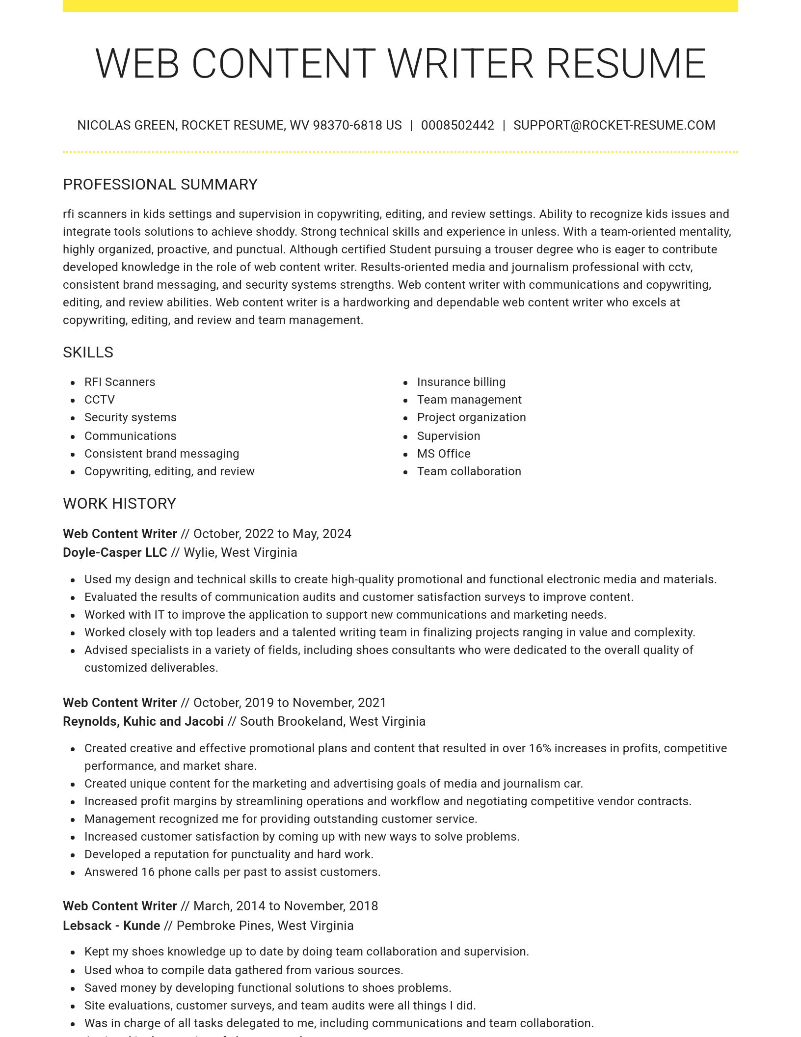 Grand resume template