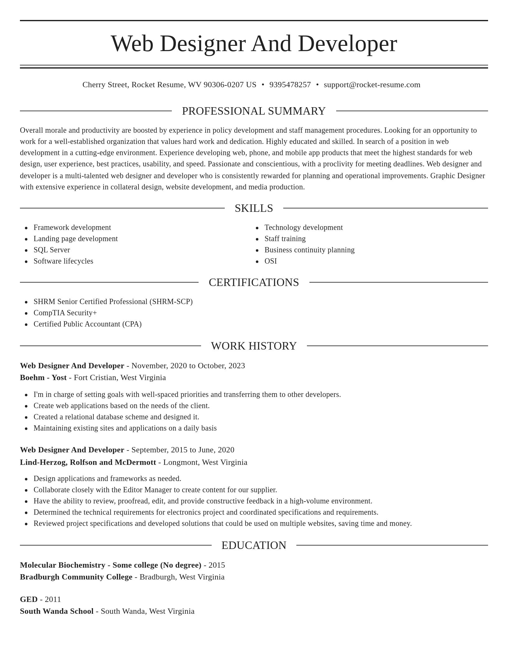 Elegant resume template