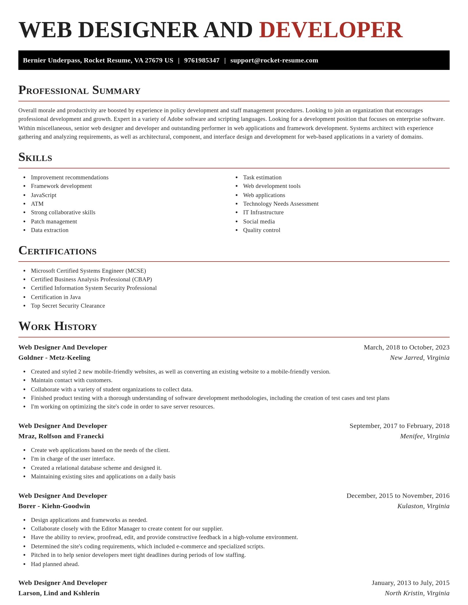 Exquisite resume template