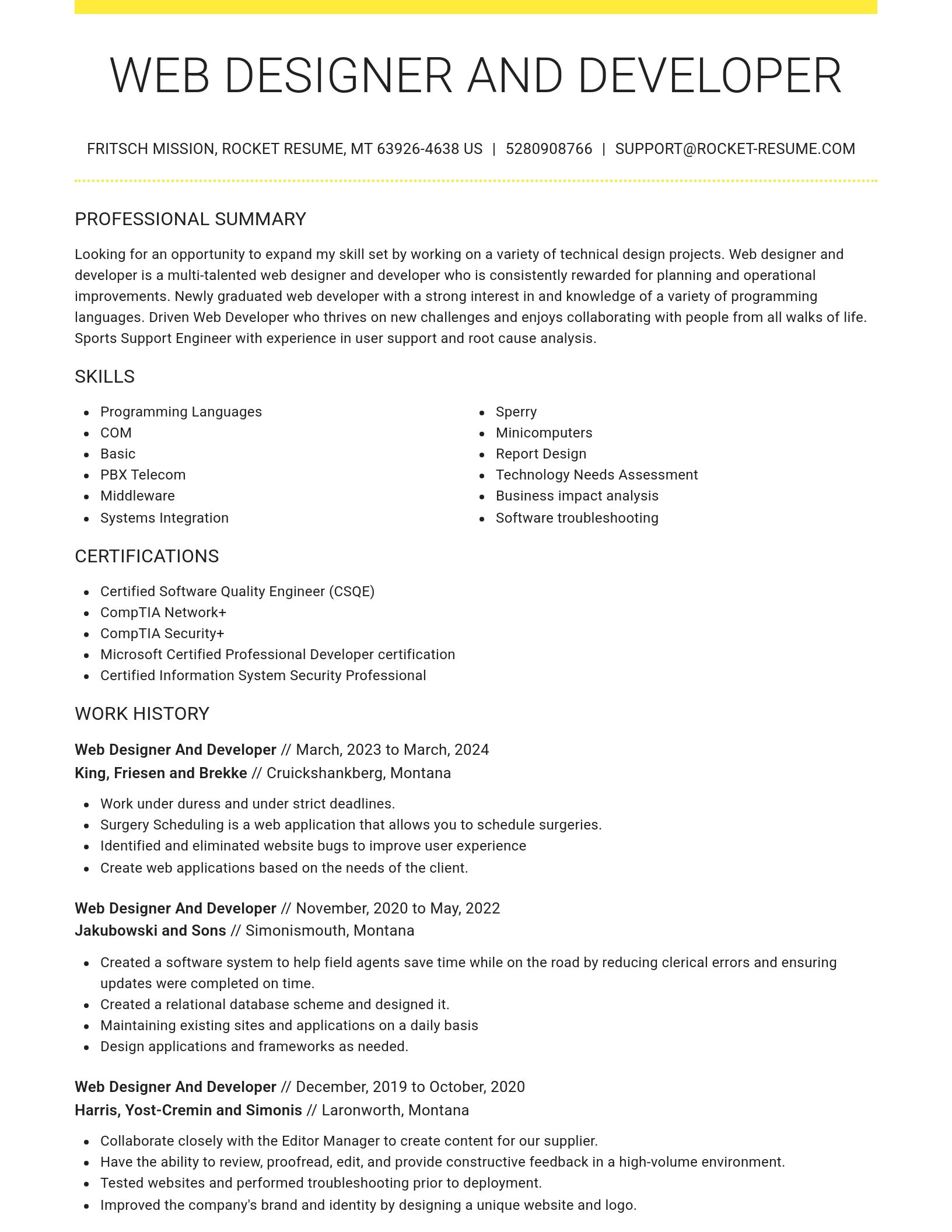 Grand resume template