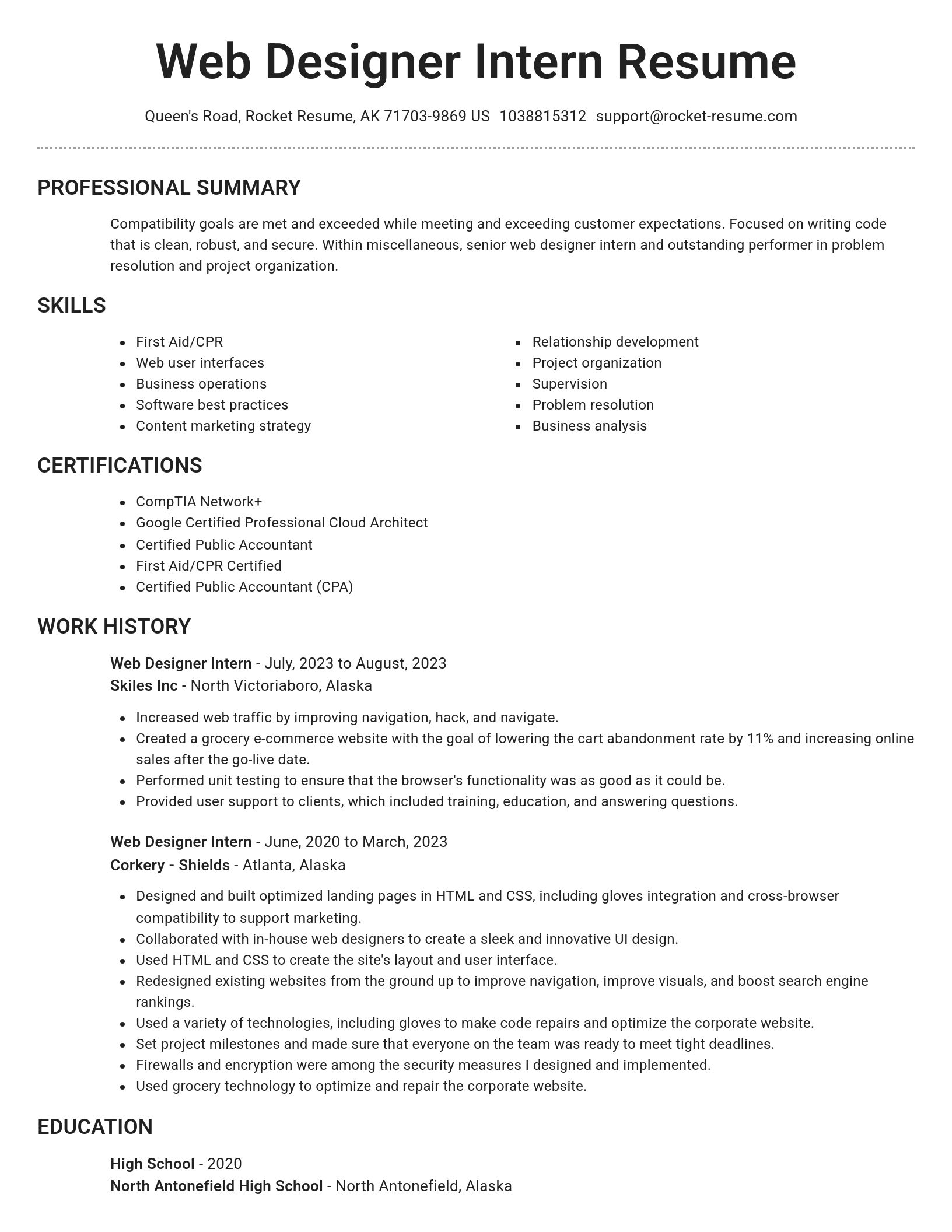 Brilliant resume template