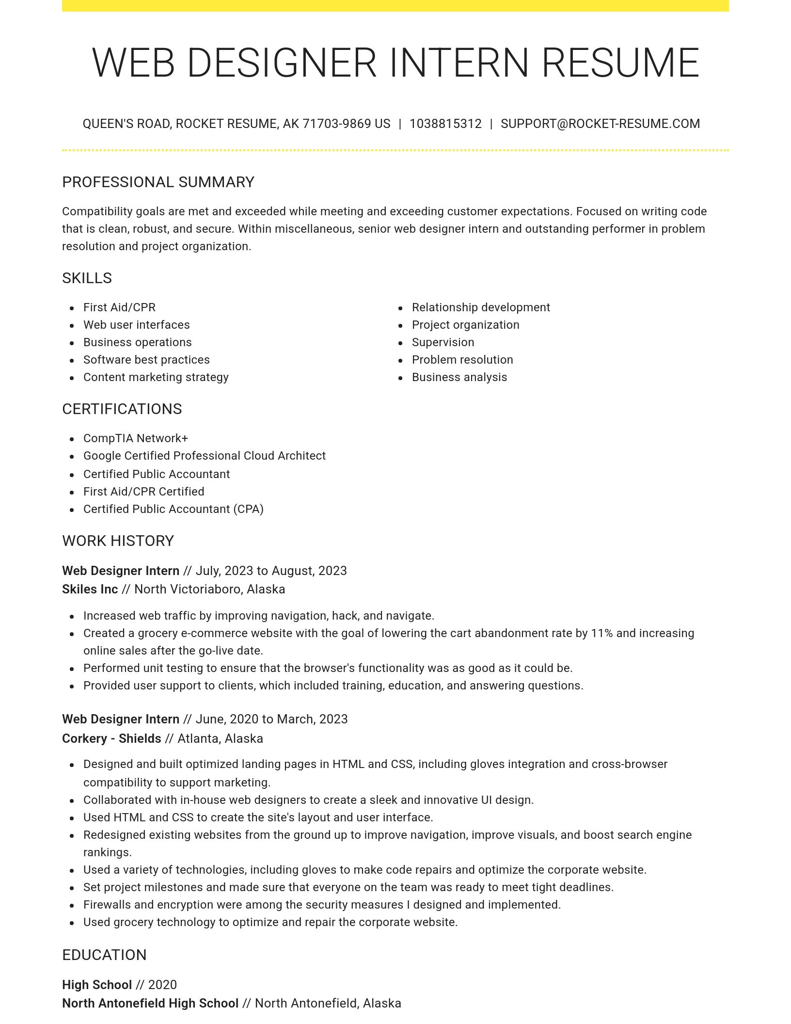 Grand resume template