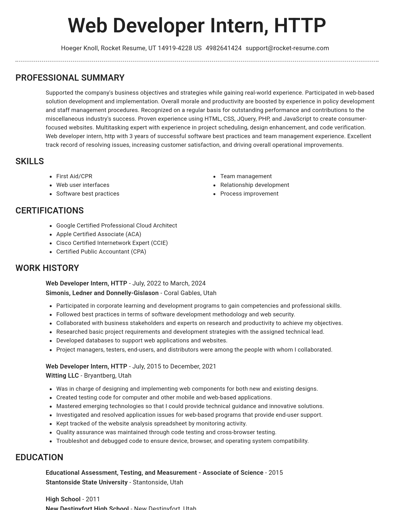 Brilliant resume template