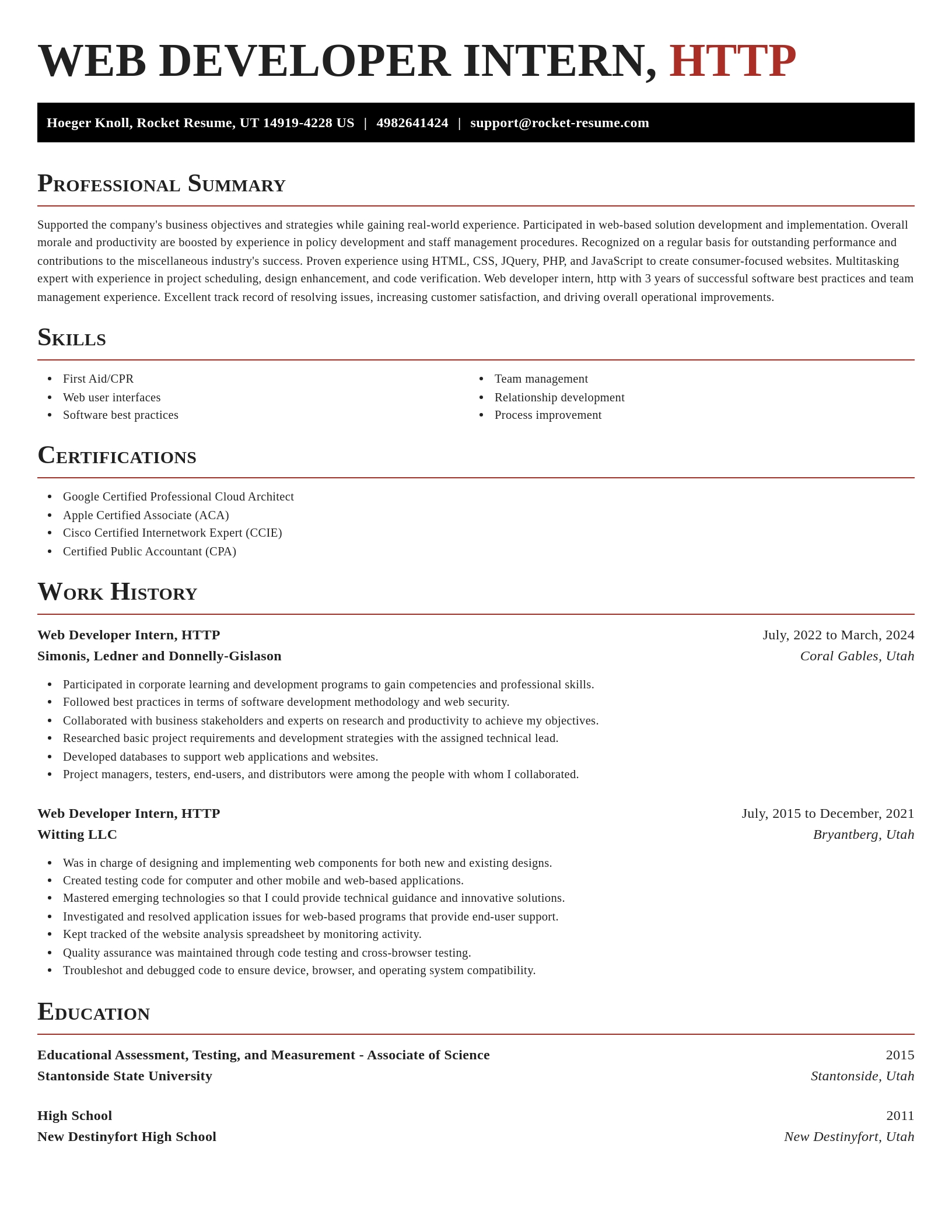 Exquisite resume template