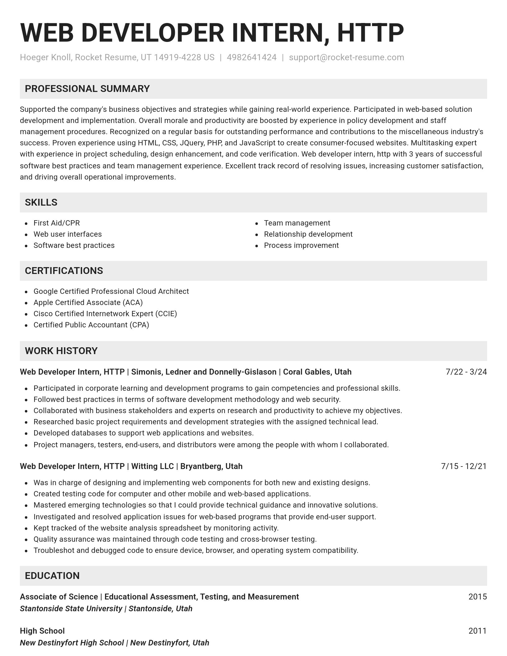 Genius resume template