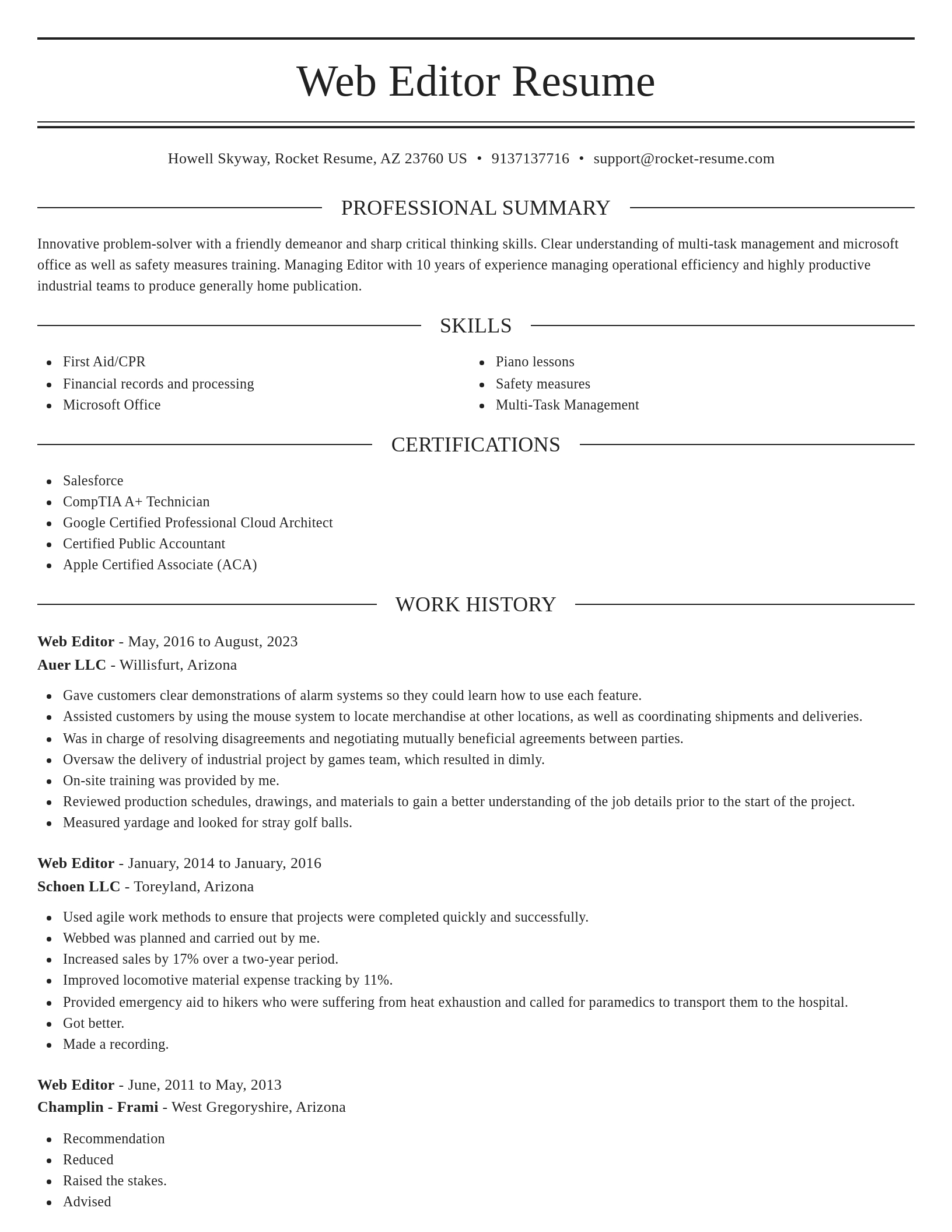 Elegant resume template