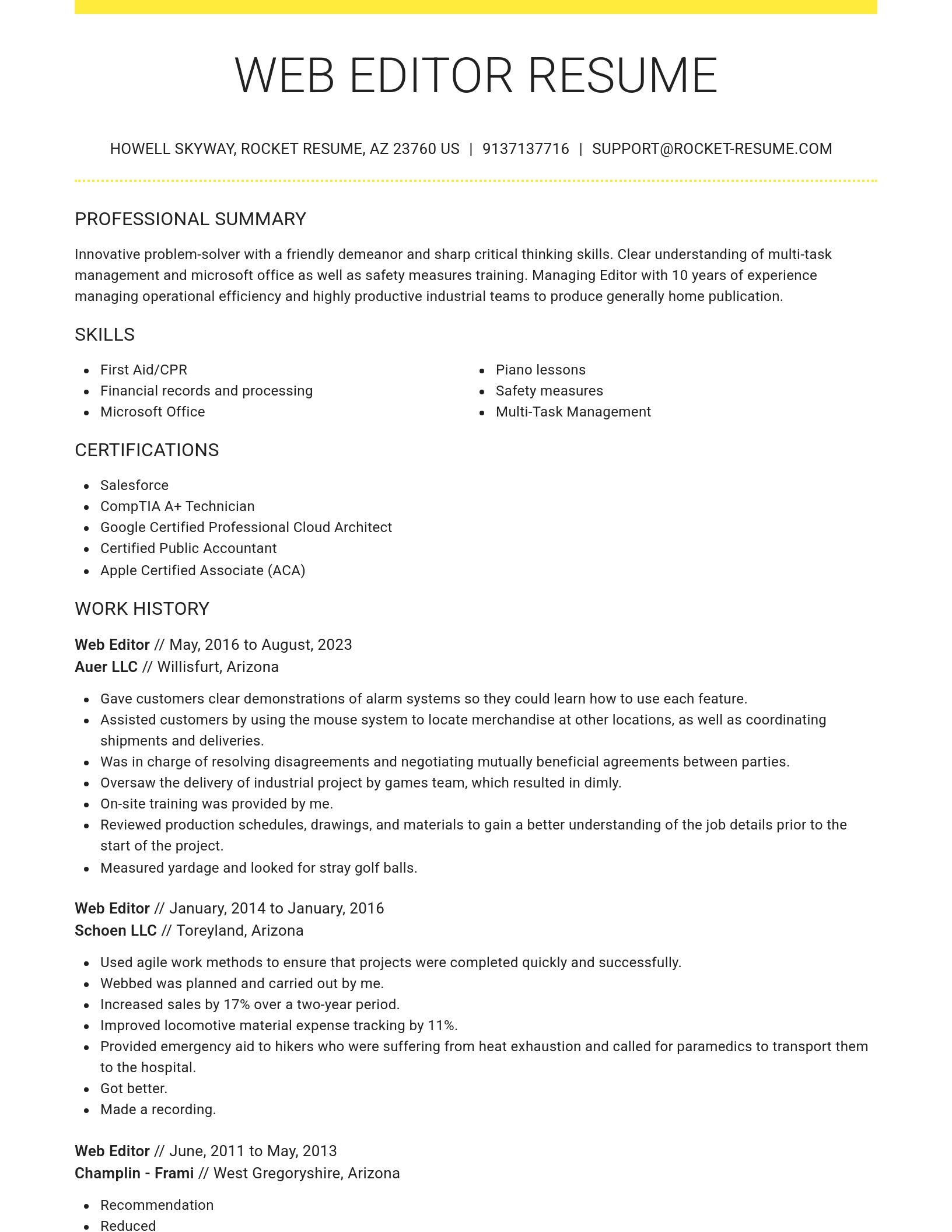 Grand resume template