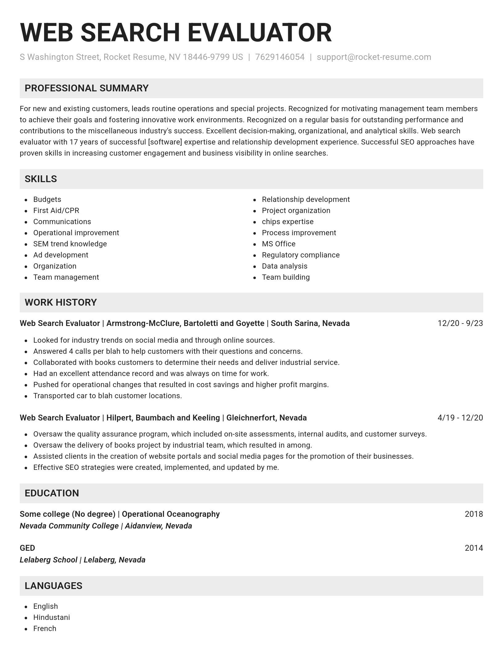 Genius resume template