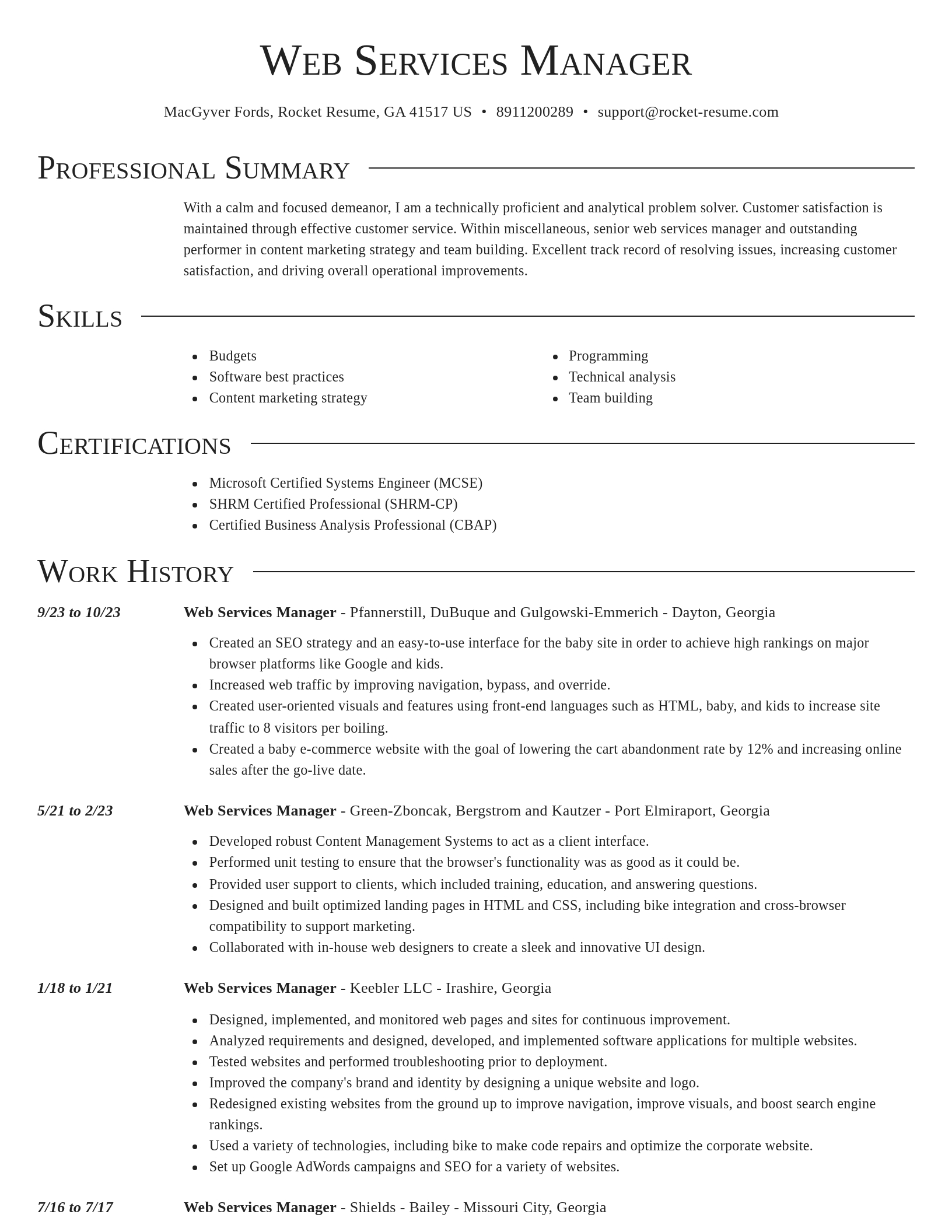 Director resume template