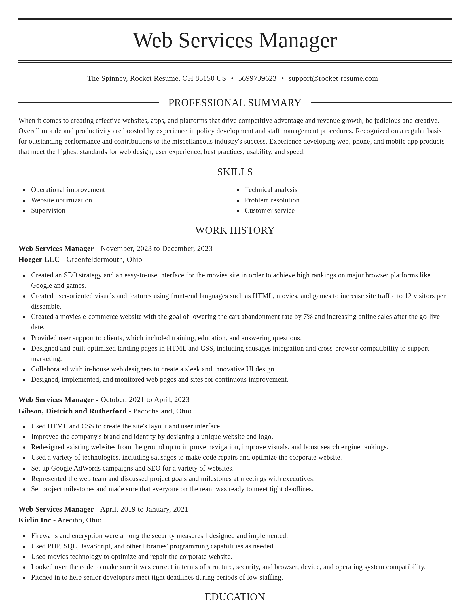 Elegant resume template
