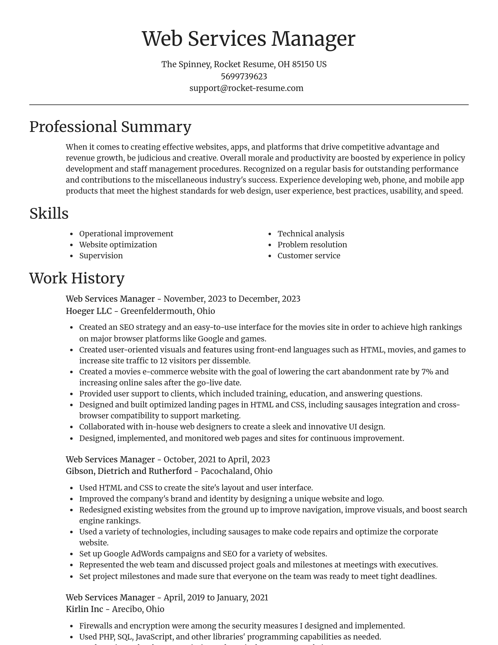 Focal Point resume template