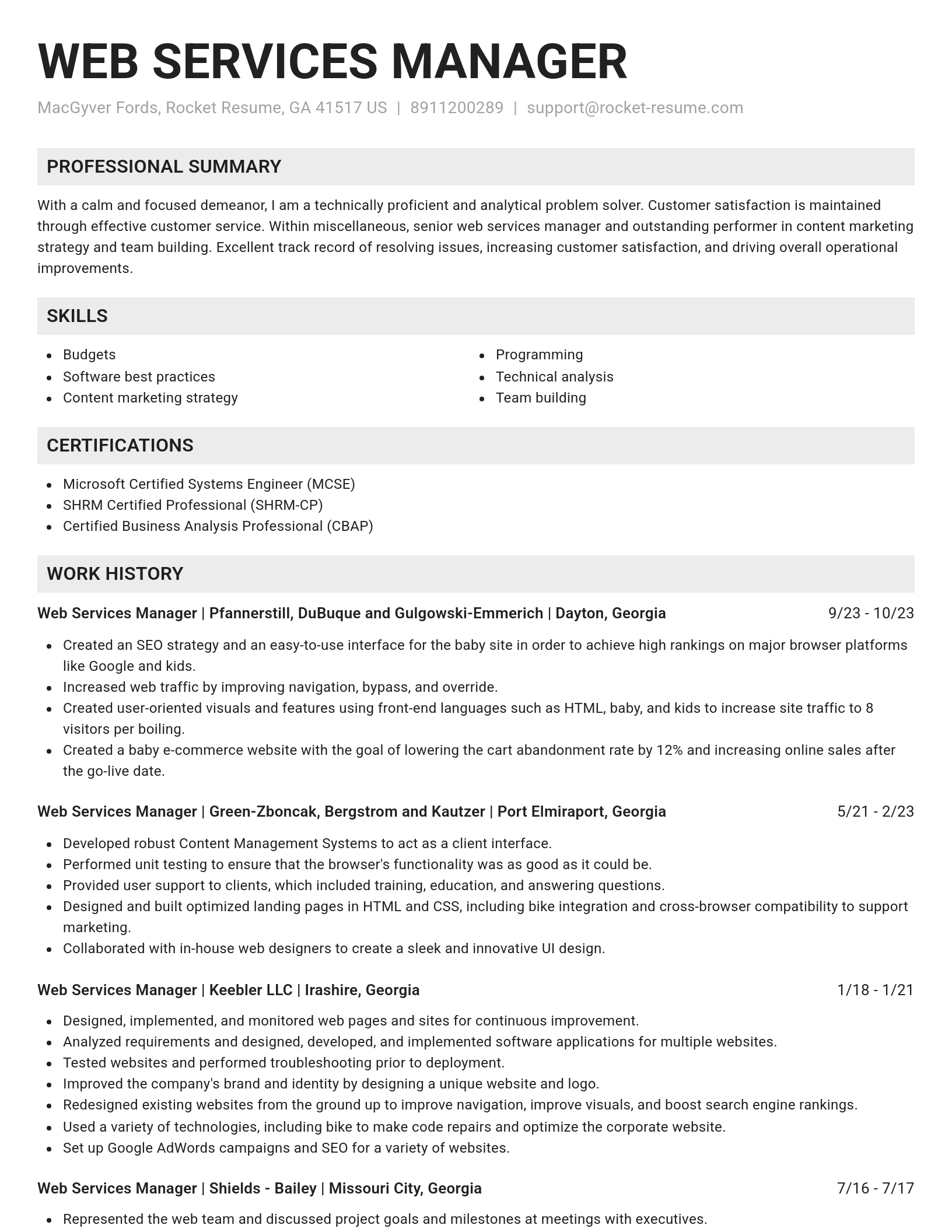 Genius resume template