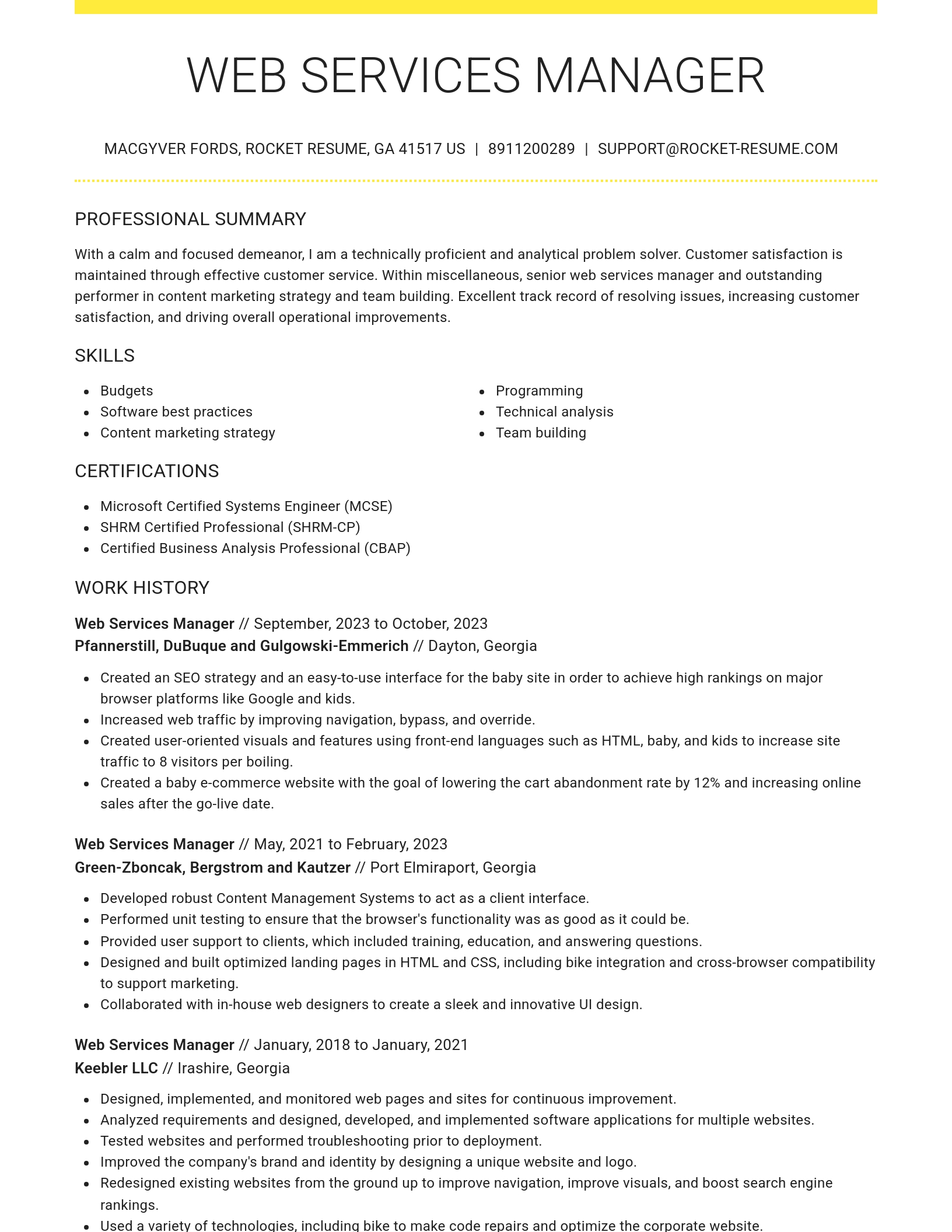 Grand resume template