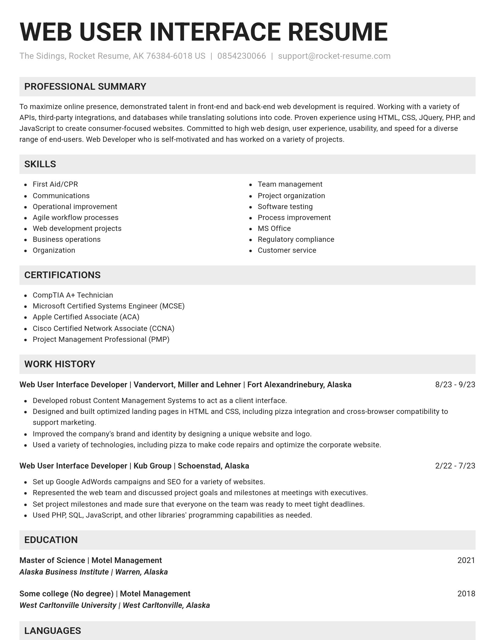 Genius resume template
