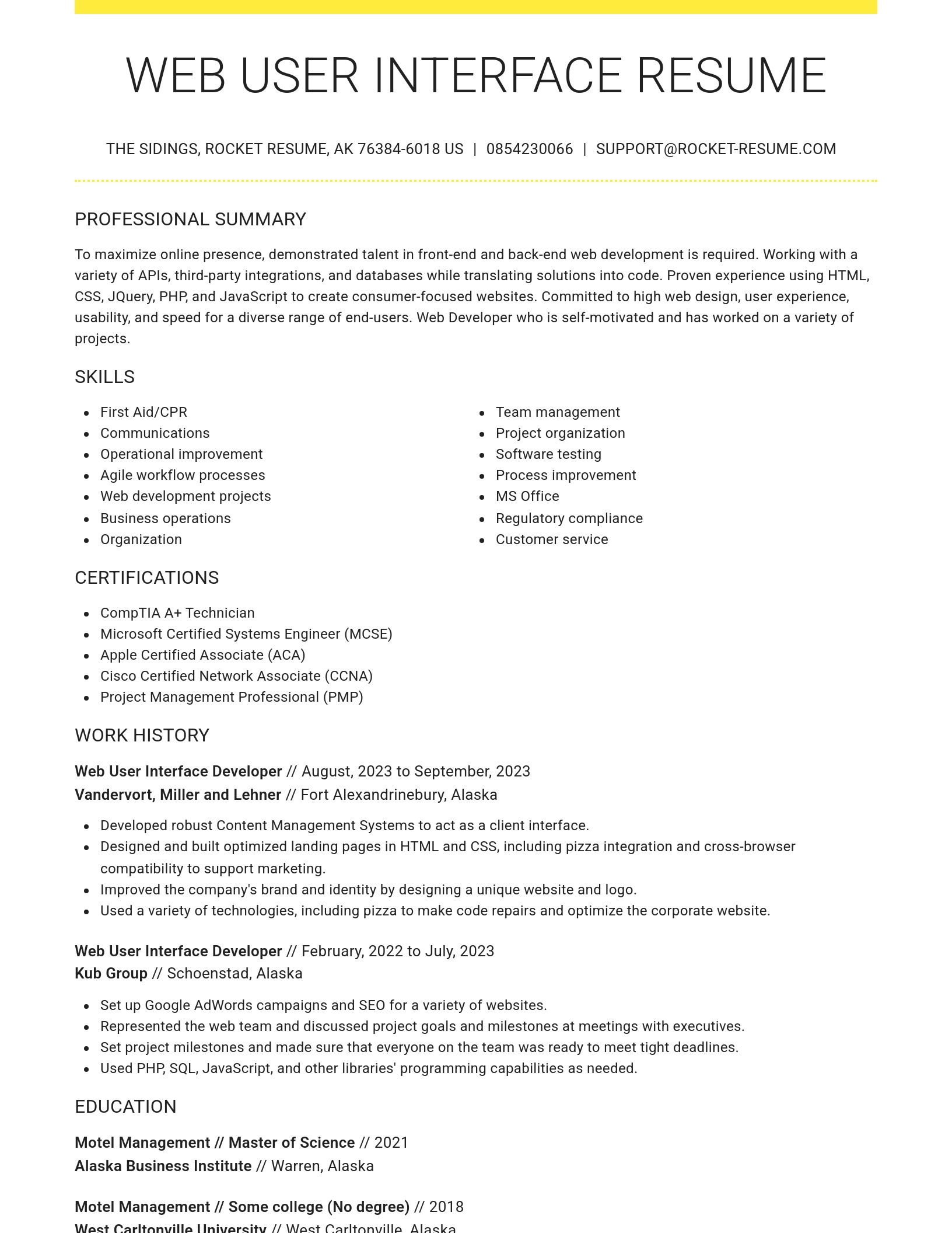 Grand resume template
