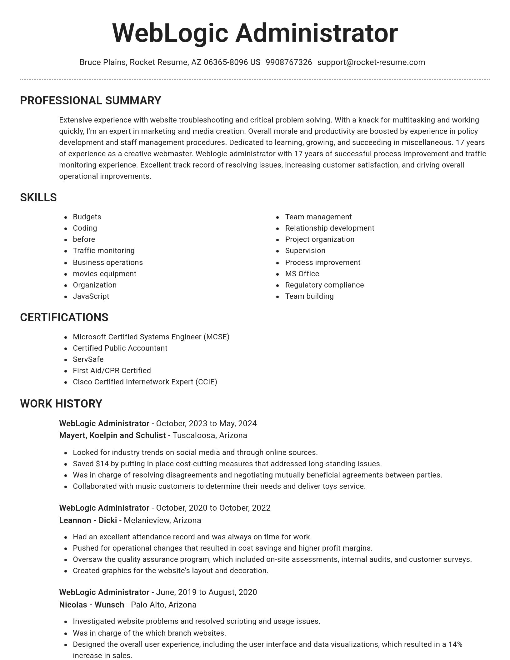 Brilliant resume template