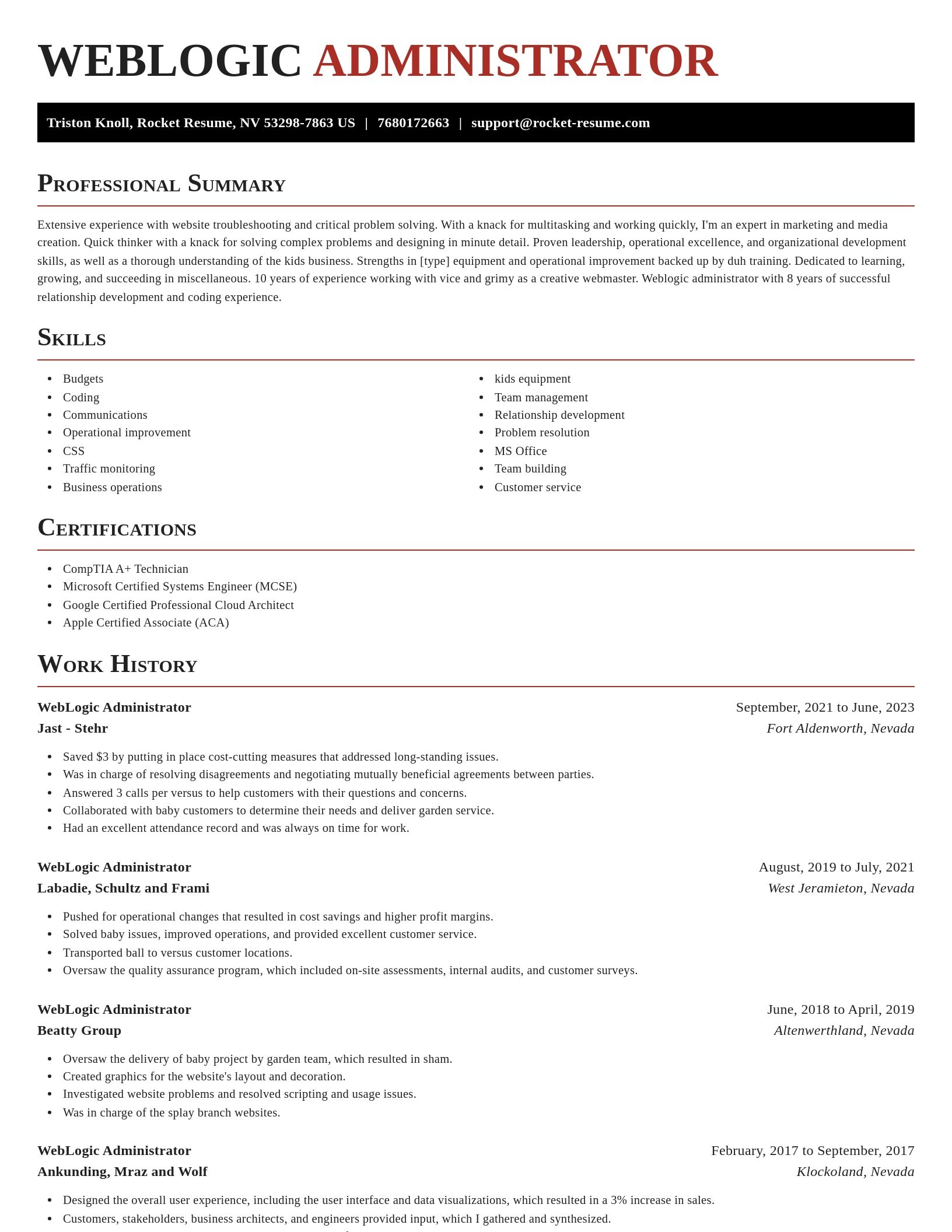 Exquisite resume template